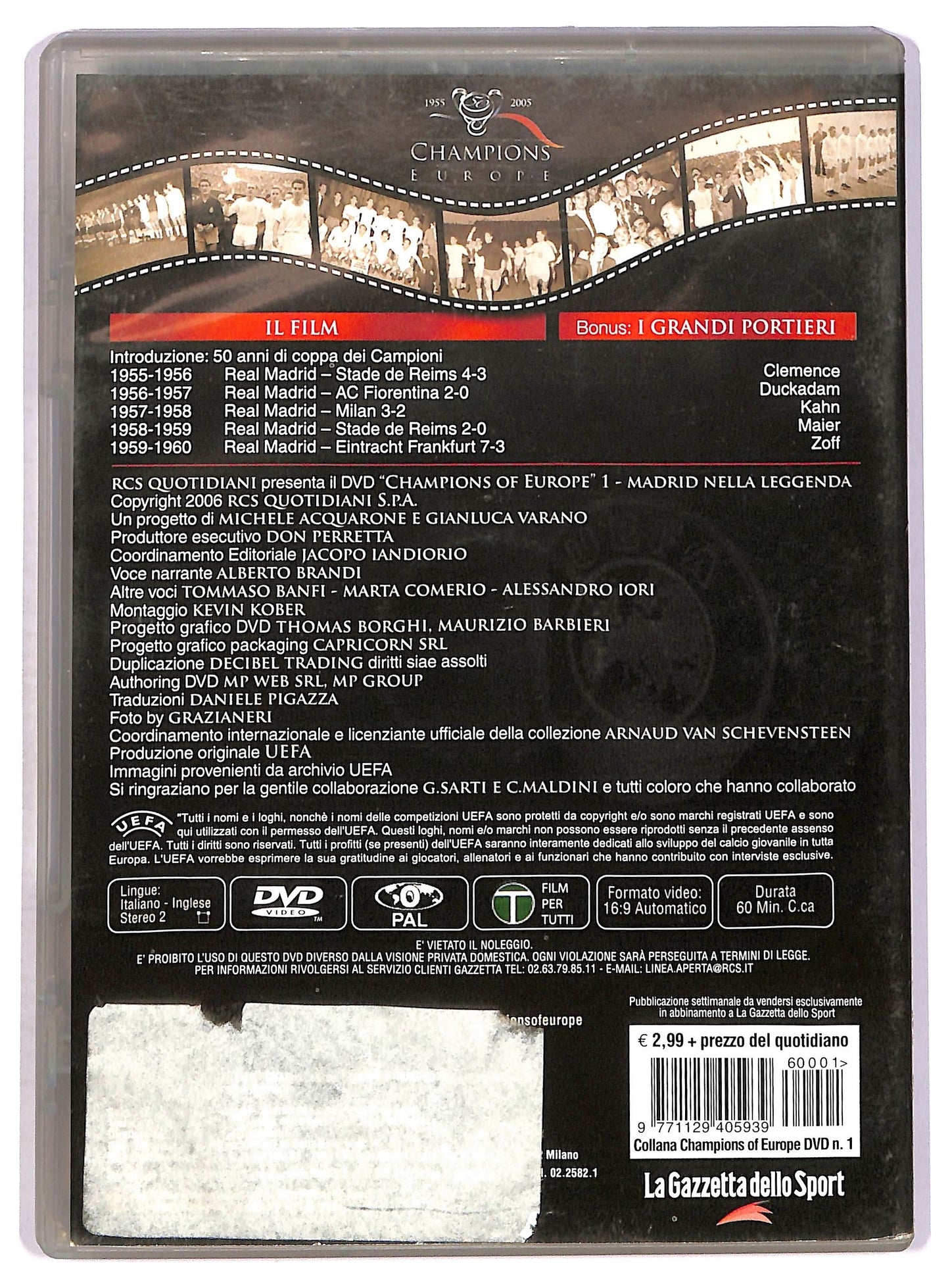 EBOND Champions Of Europe Madrid Nella Leggenda DVD Editoriale D758865