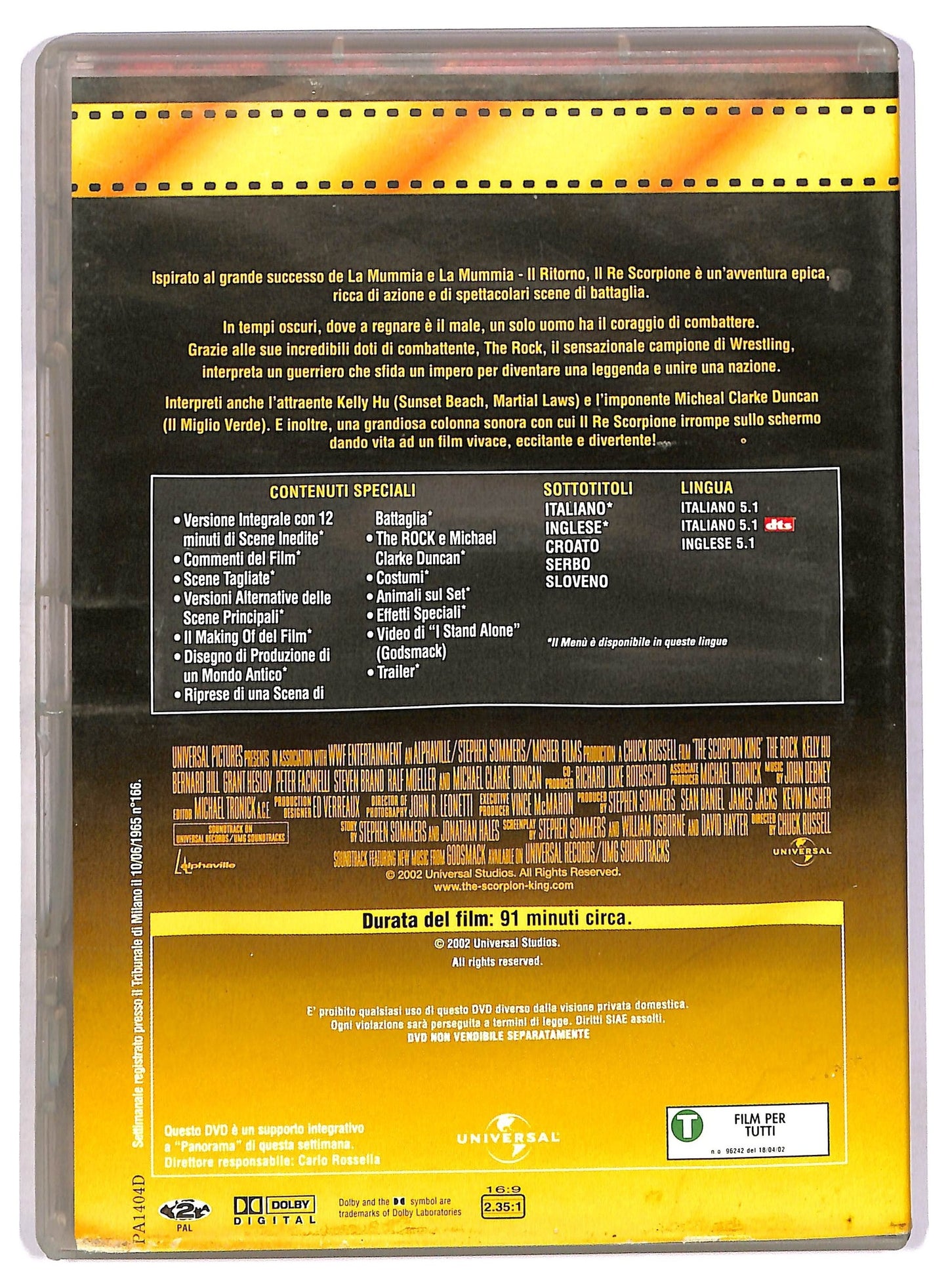 EBOND Il Re Scorpione EDITORIALE DVD D759003