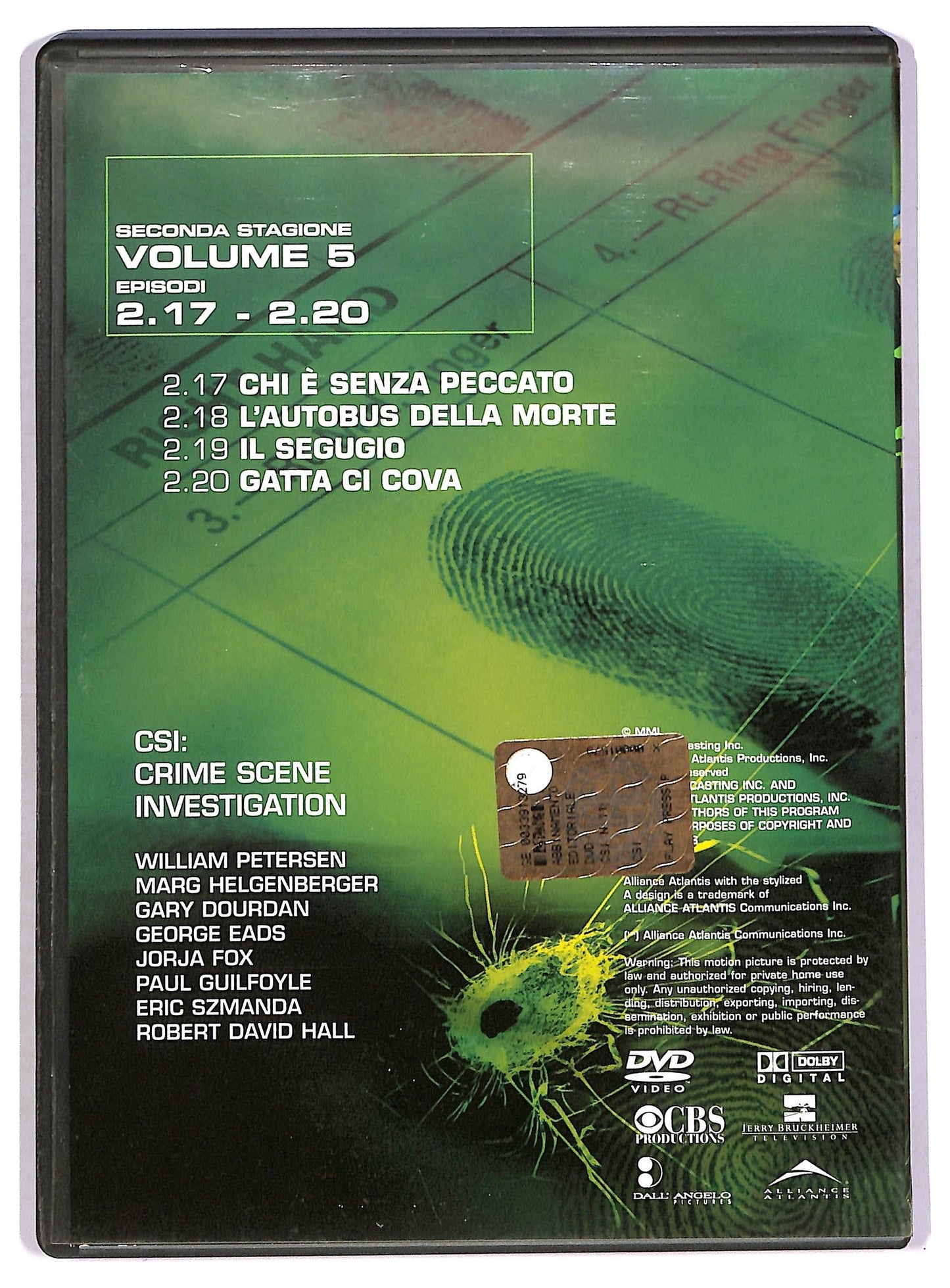EBOND CSI - seconda stagione volume 5 EDITORIALE DVD D759015