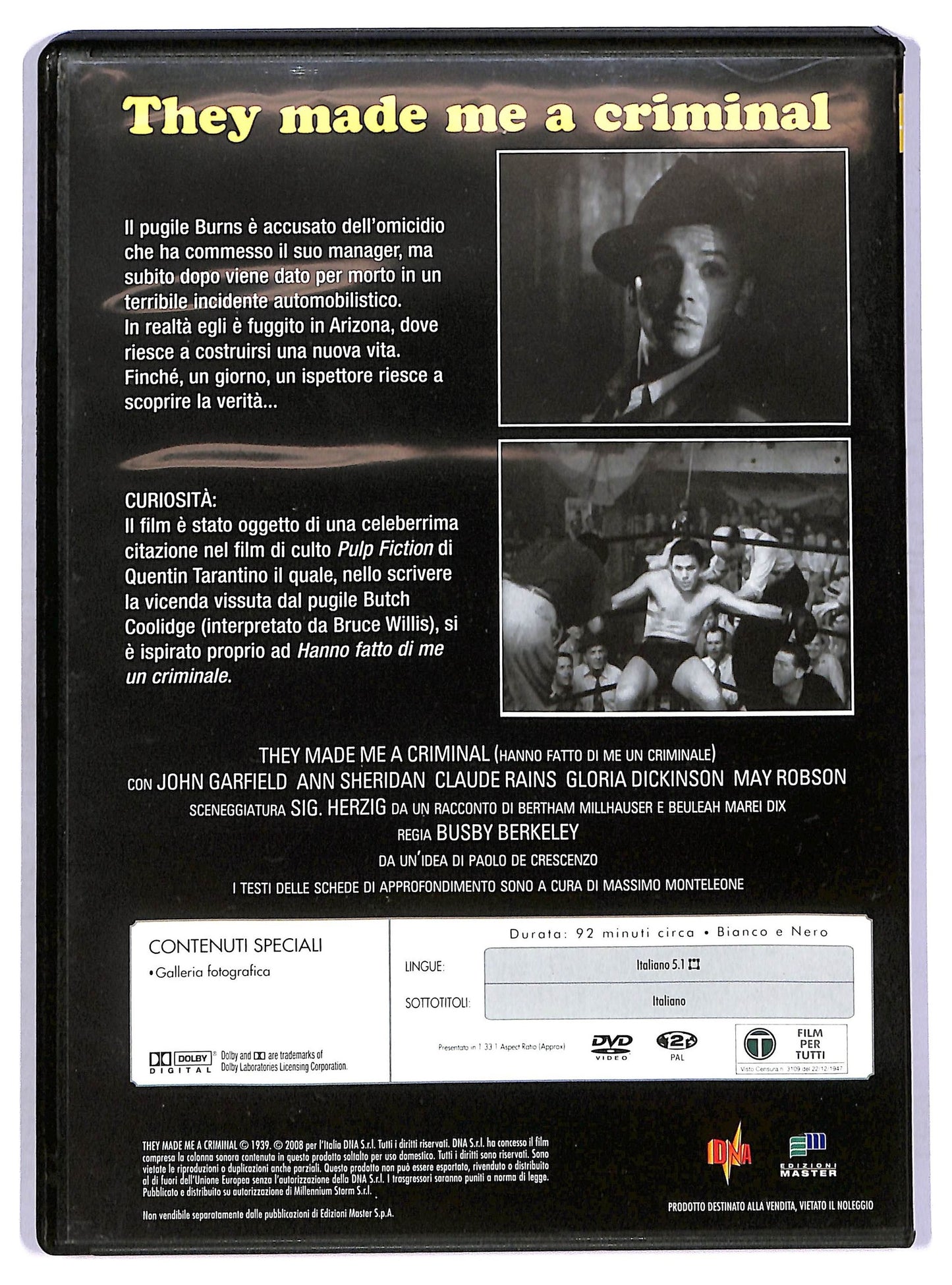 EBOND Hanno fatto di me un criminale EDITORIALE DVD D759021