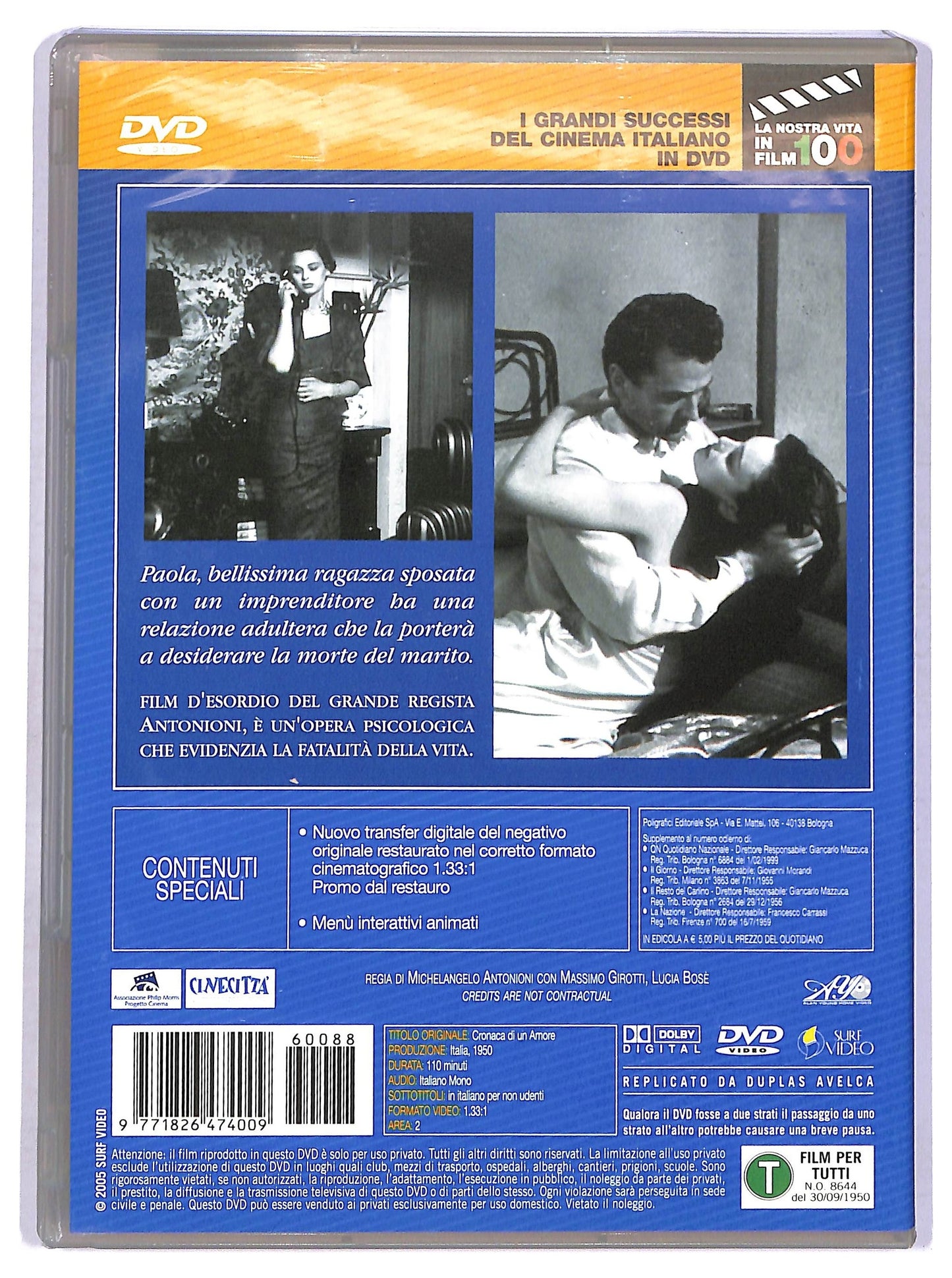 EBOND Cronaca Di Un Amore DVD Editoriale D759115