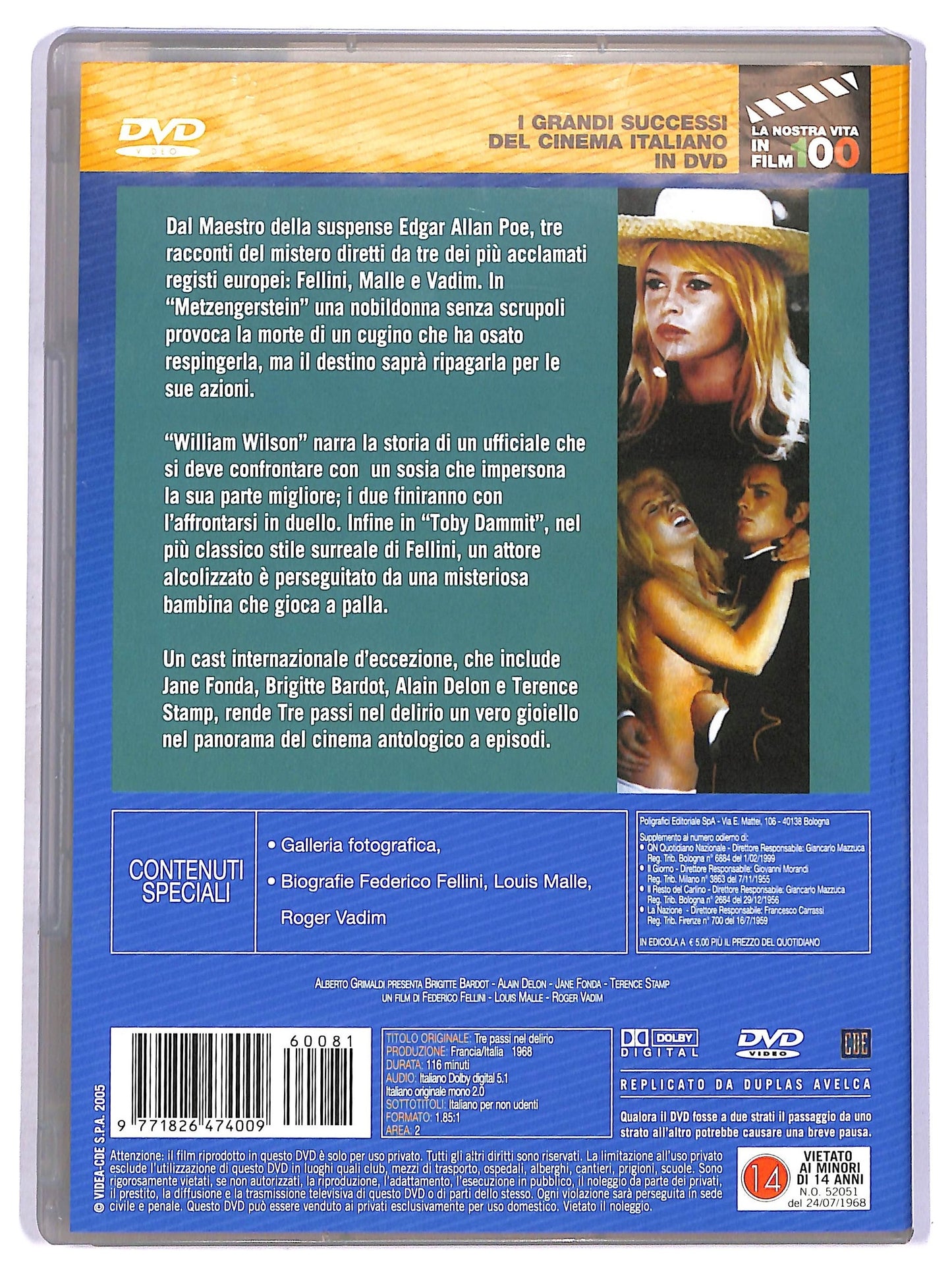 EBOND Tre Passi Nel Delirio DVD Editoriale D759119