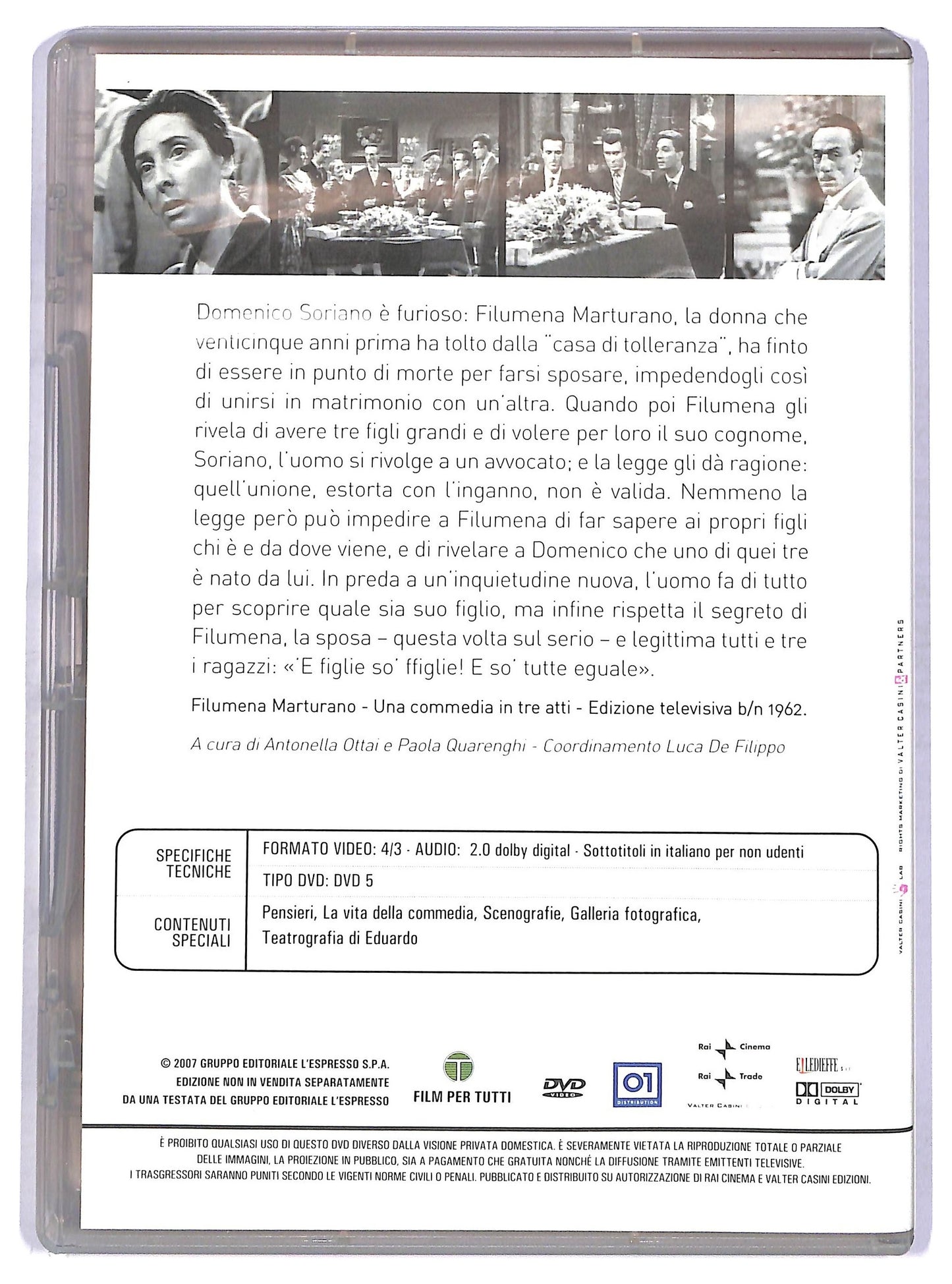 EBOND Filumena Marturano EDITORIALE DVD D759154