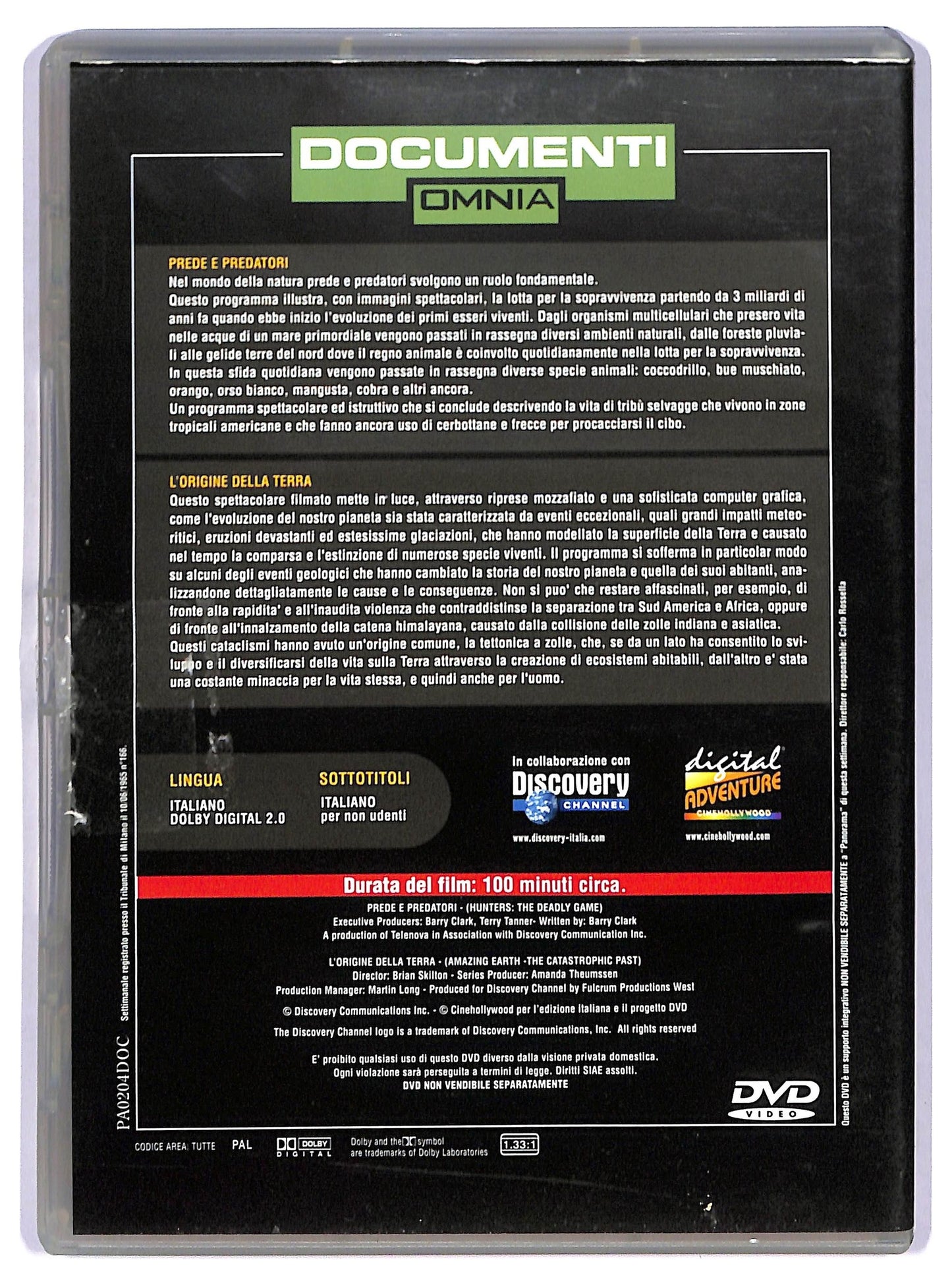 EBOND Omnia - Prede e predatori l'origine della Terra EDITORIALE DVD D759720