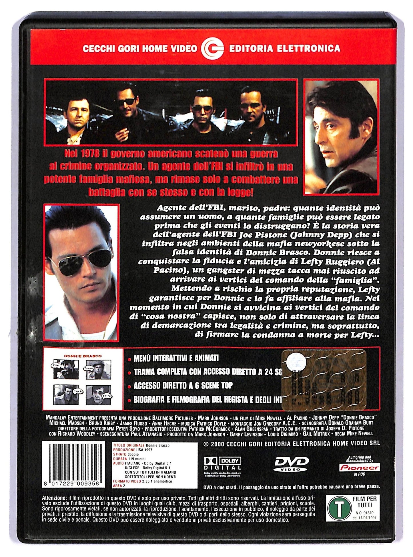 EBOND Donnie Brasco - Un uomo diviso in due DVD D759732