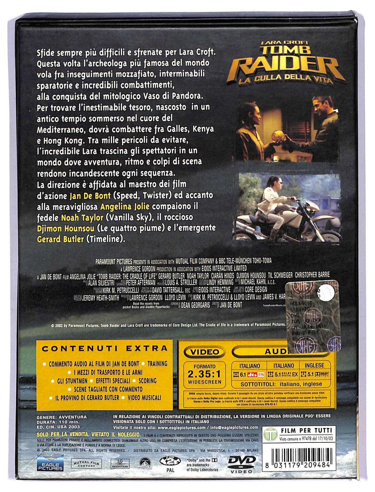 EBOND Tomb Raider: la culla della vita (2 Dvd) Digipack DVD D759825