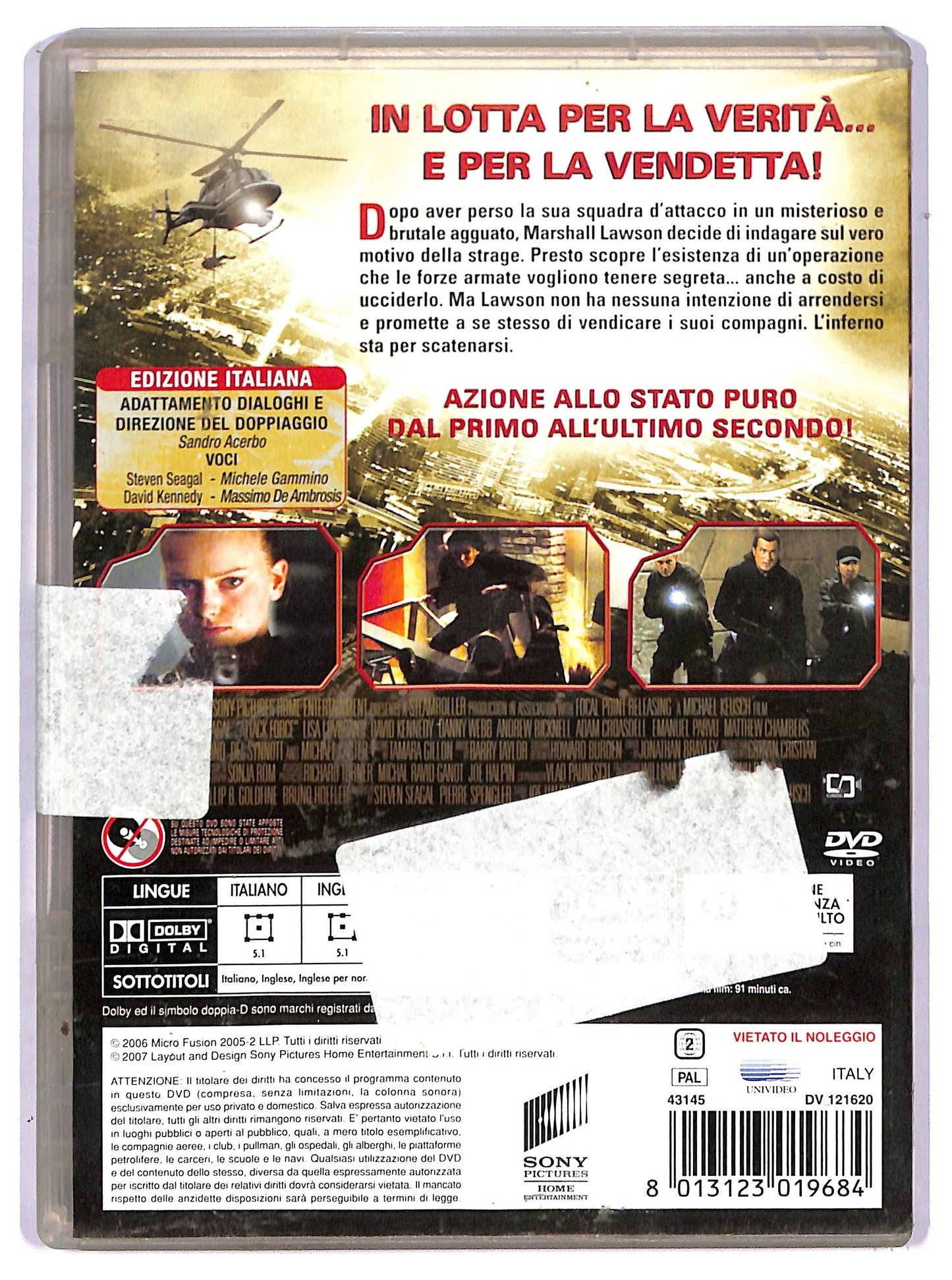 EBOND Attack Force - La morte negli occhi EDITORIALE DVD D759929