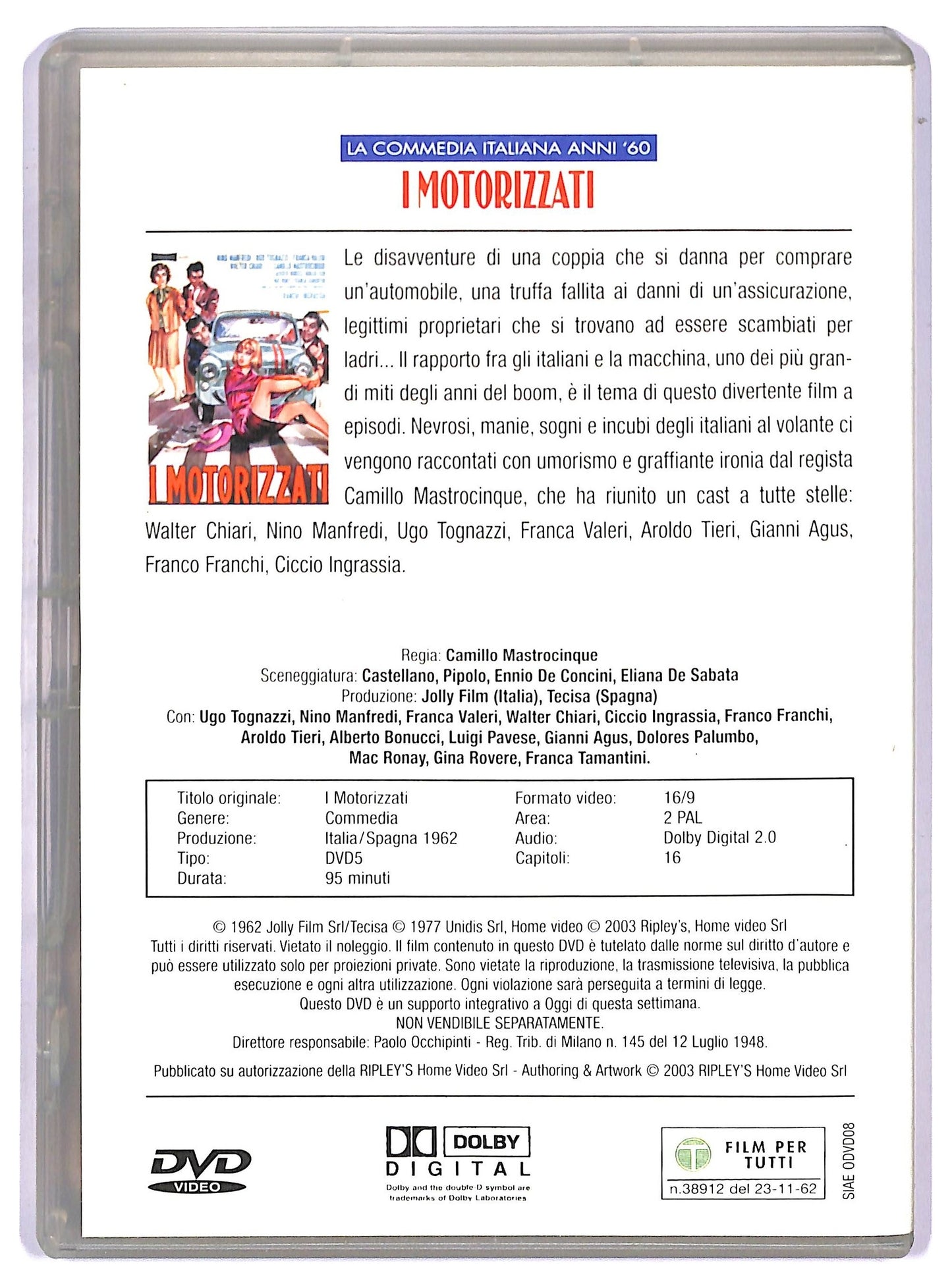 EBOND I Motorizzati - La Commedia Italiana Anni '60 DVD Editoriale D759937