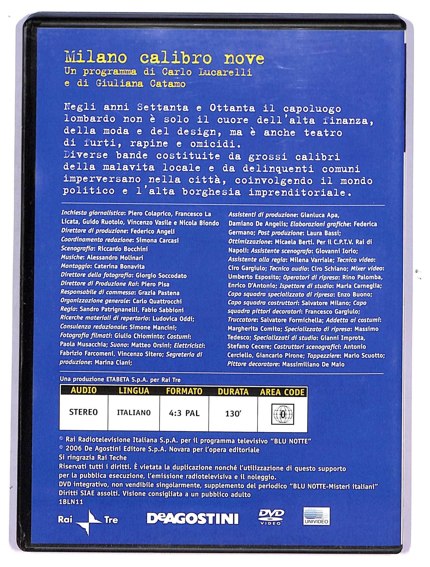 EBOND Blu notte Vol.11 - Milano calibro nove EDITORIALE DVD D759943