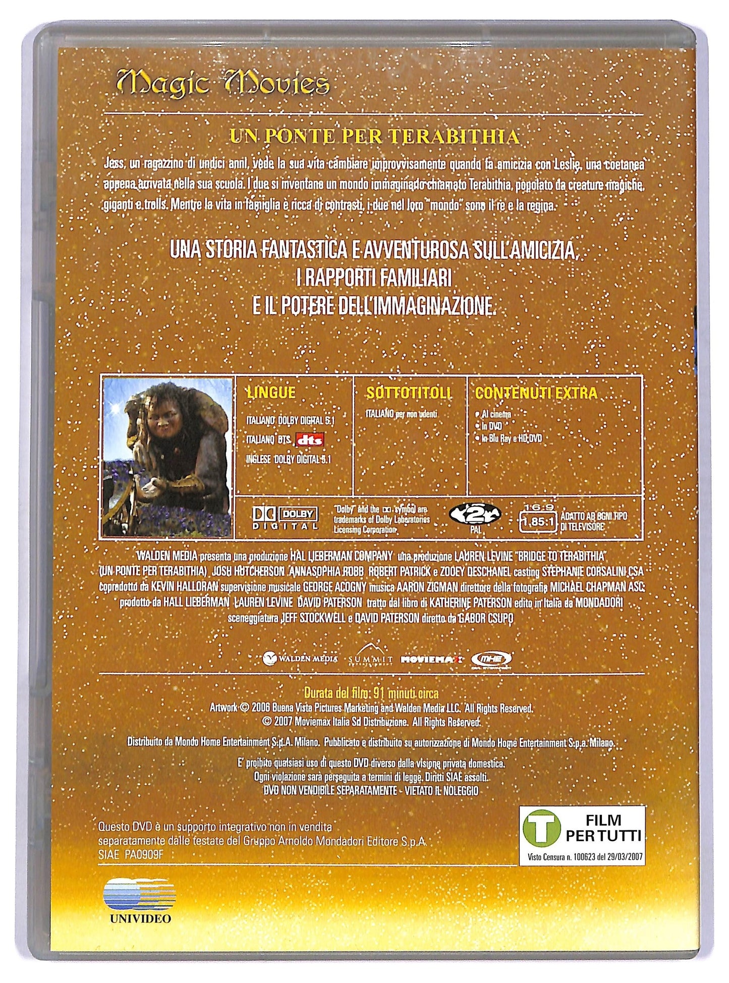 EBOND Un ponte per terabithia EDITORIALE DVD D760125