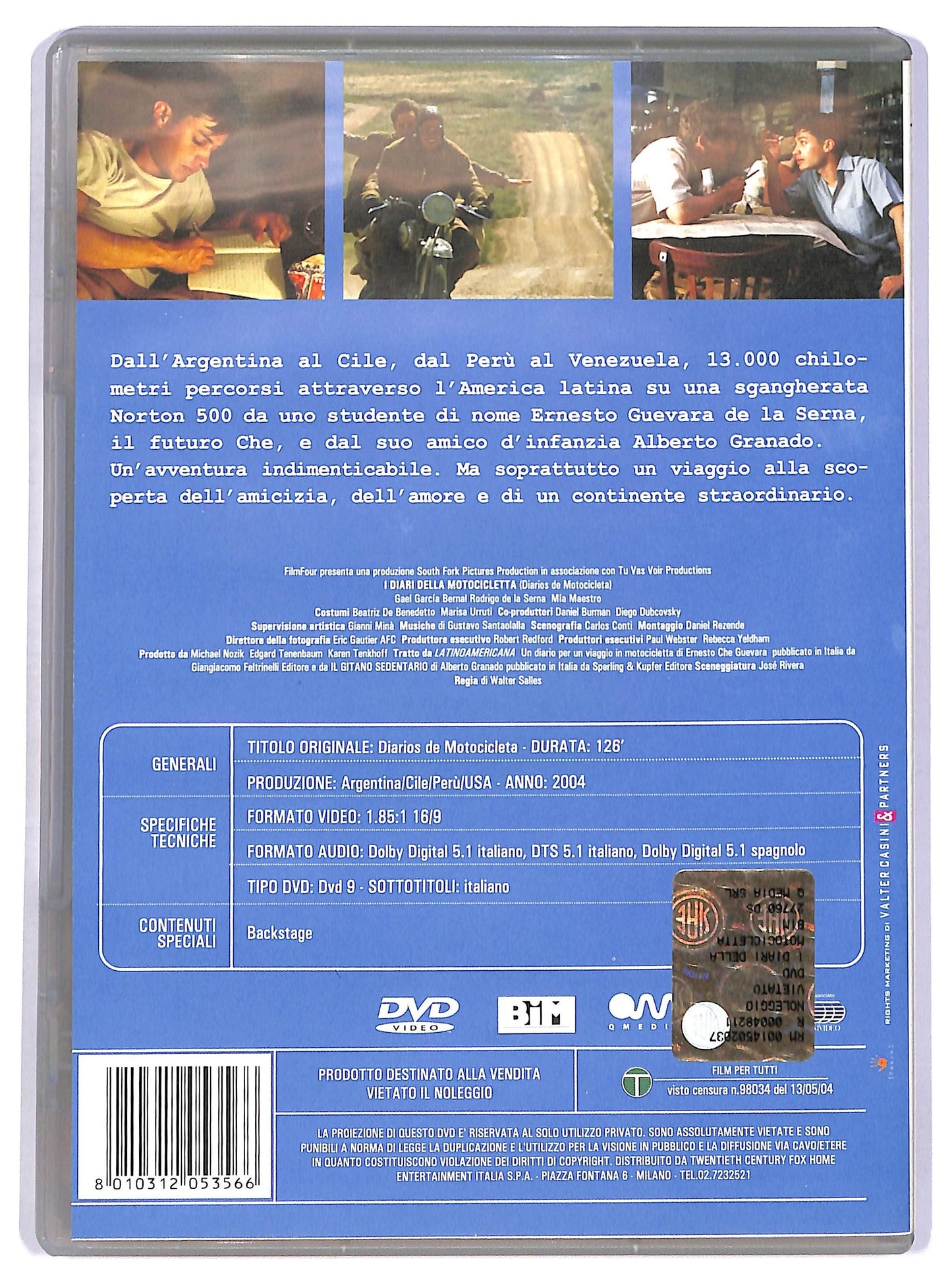 EBOND I diari della motocicletta DVD D760139