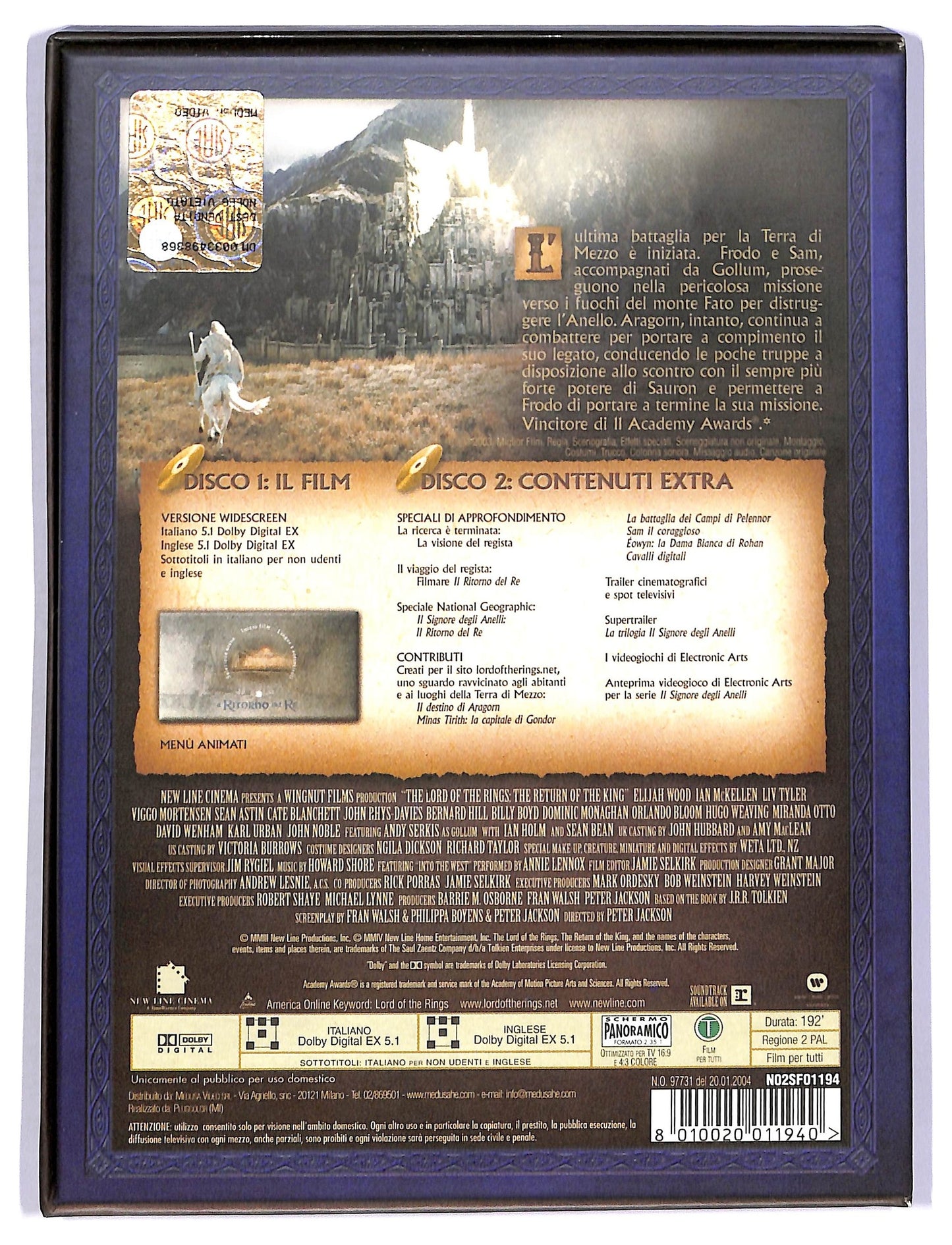 EBOND Il signore degli anelli - Il ritorno del re (2 dischi) DIGIPAK DVD D760151