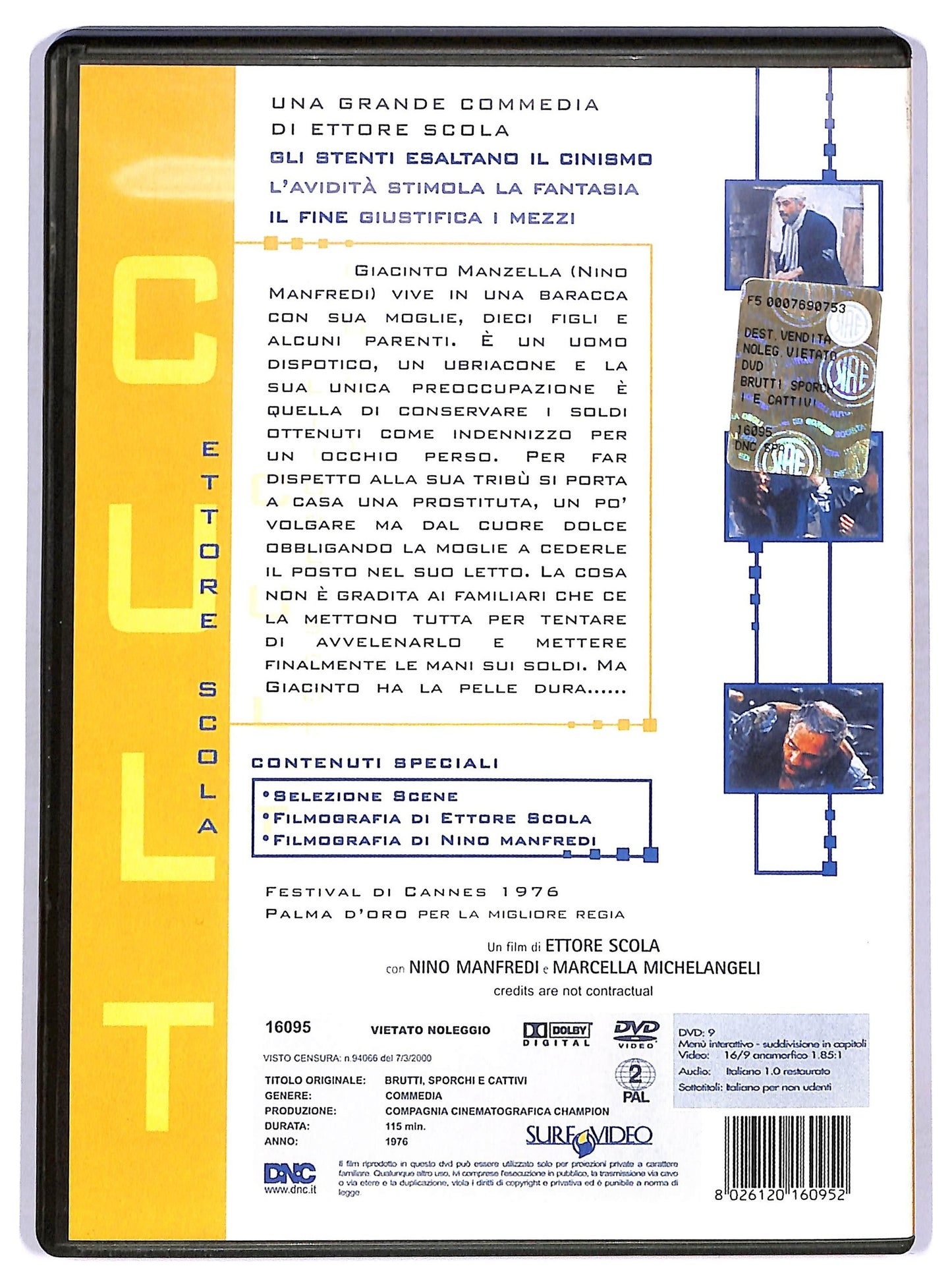 EBOND brutti, sporchi e cattivi DVD D760239