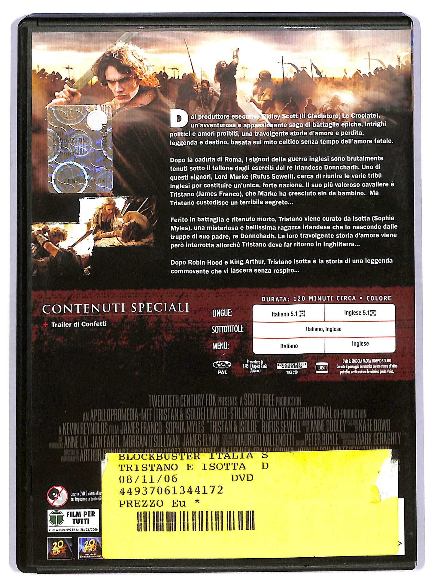 EBOND Tristano & Isotta NOLEGGIO DVD D760304