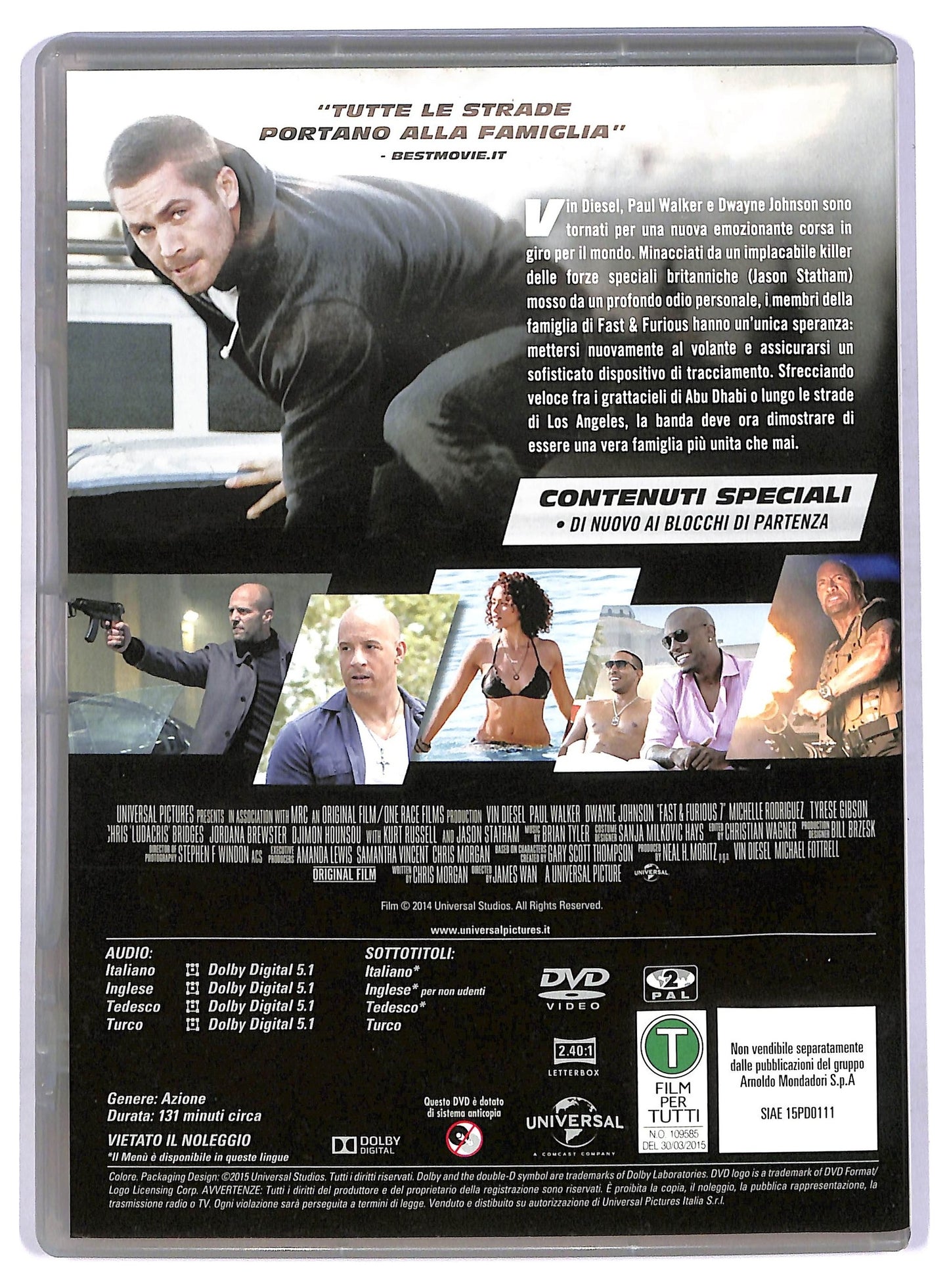 EBOND Fast & Furious 7 EDITORIALE DVD D760307