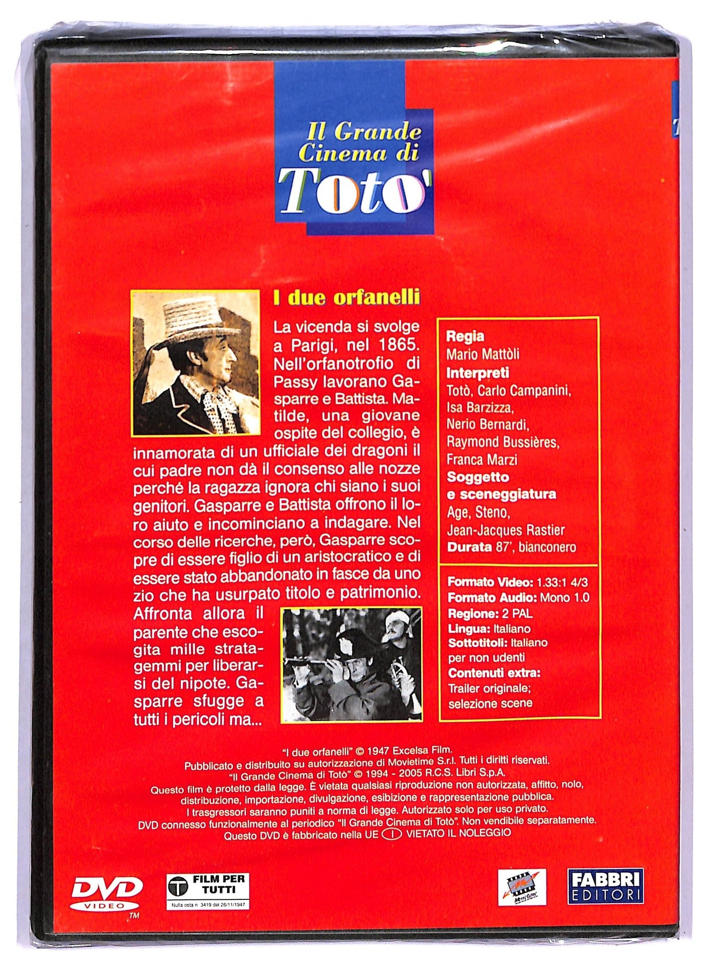 EBOND I due orfanelli - EDITORIALE DVD D760439