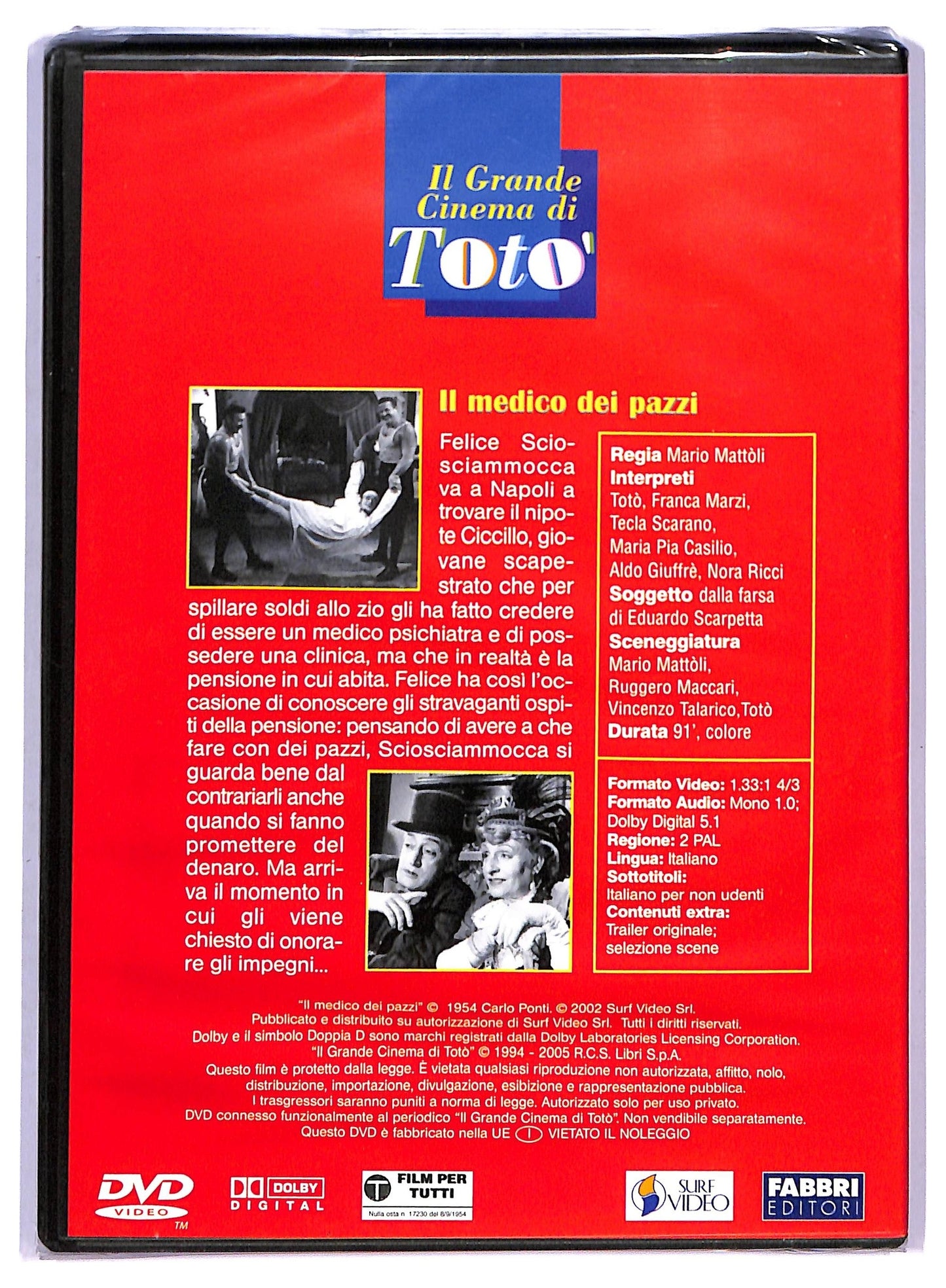 EBOND Il medico dei pazzi EDITORIALE DVD D760445