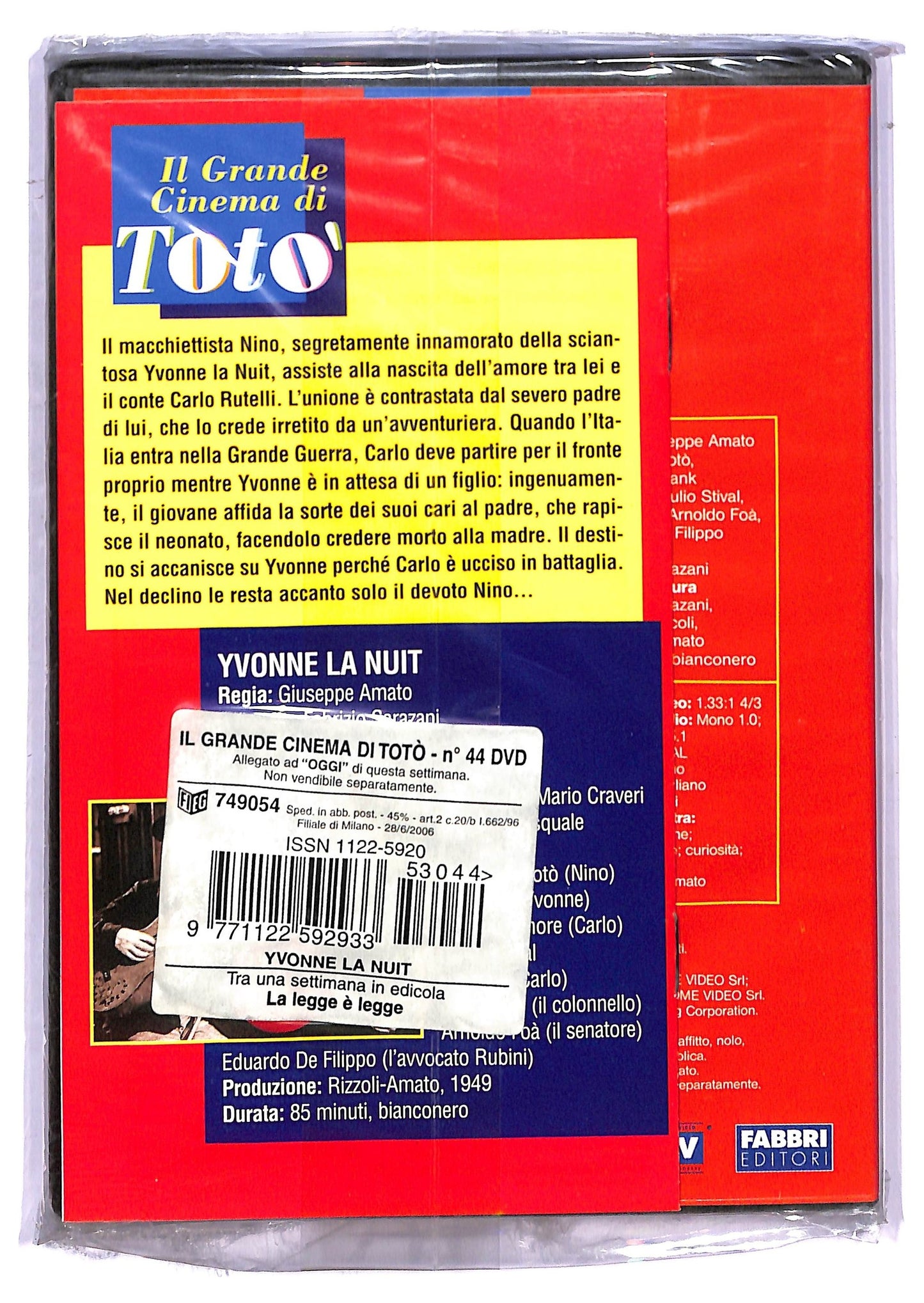 EBOND Yvonne la Nuit EDITORIALE DVD D760502