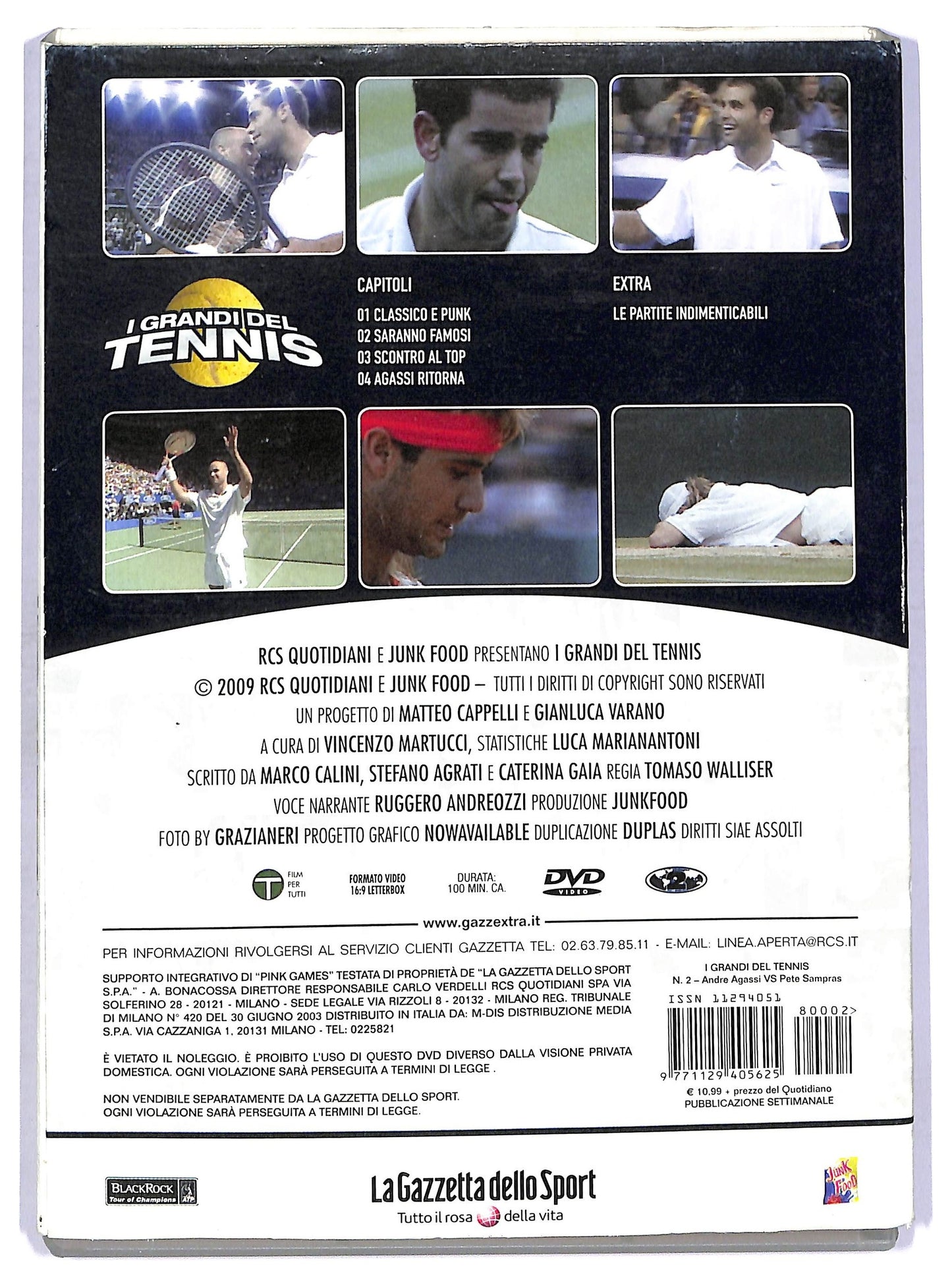 EBOND I grandi del tennis Vol.2 - A. Agassi Vs P. Sampras EDITORIALE DVD D760822