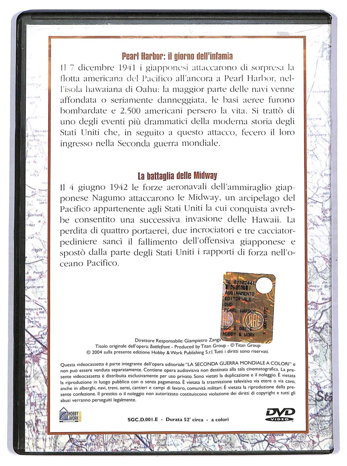 EBOND La Seconda Guerra Mondiale A Colori - Pearl Harbor EDITORIALE DVD D760837