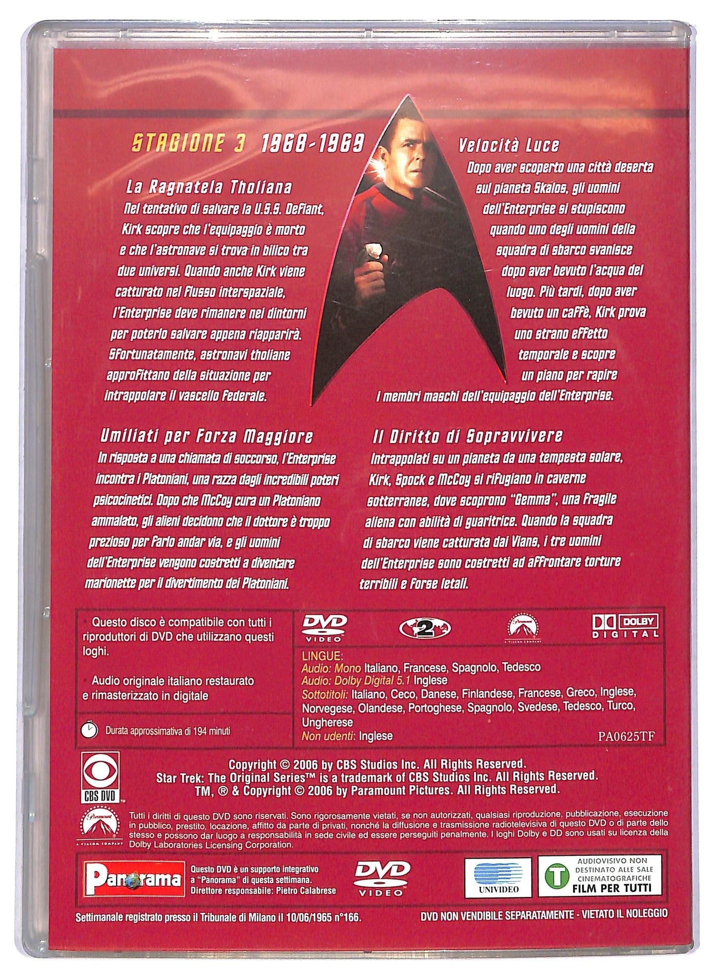 EBOND Star trek serie classica stagione 3 EDITORIALE DVD D760839
