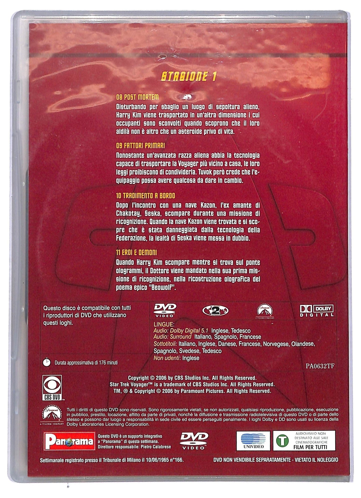 EBOND Star Trek: Voyager Stagione 1 Volume 3 EDITORIALE DVD D760848