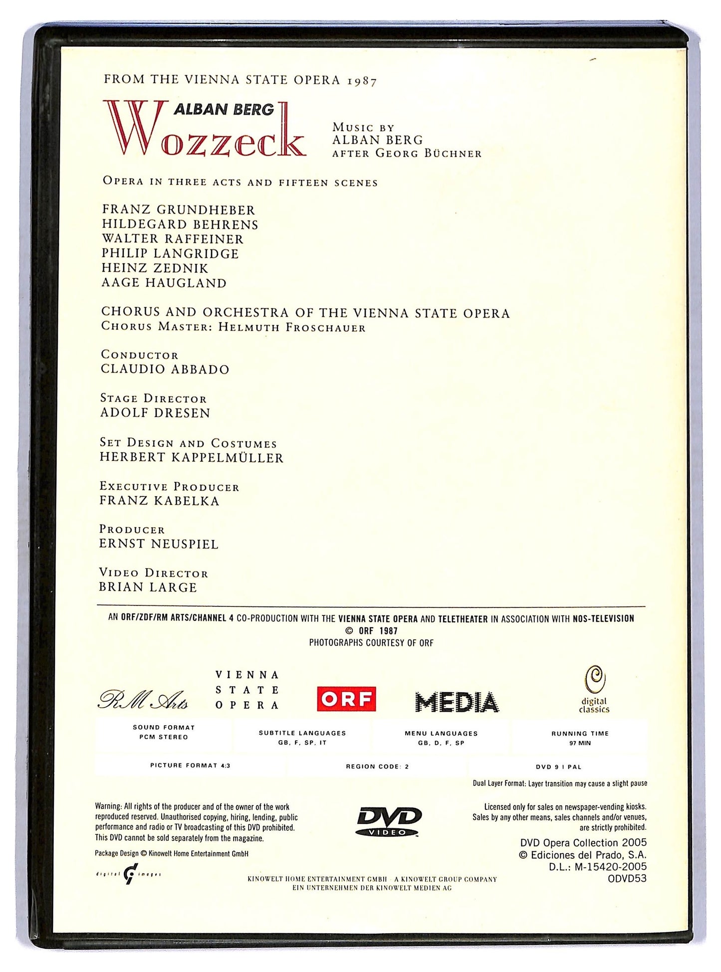 EBOND Opera Collection - Wozzeck EDITORIALE DVD D761160