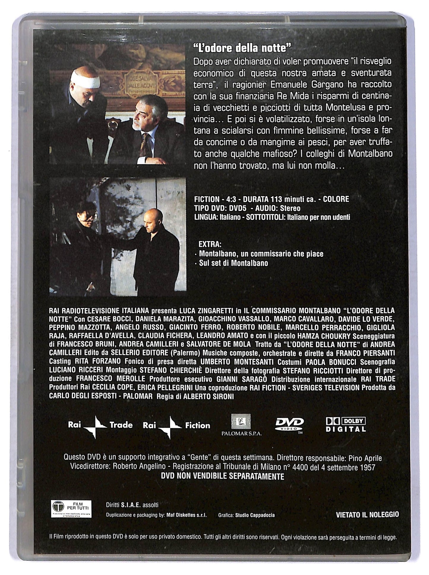 EBOND Il commissario Montalbano, L'odore della notte EDITORIALE DVD D761254