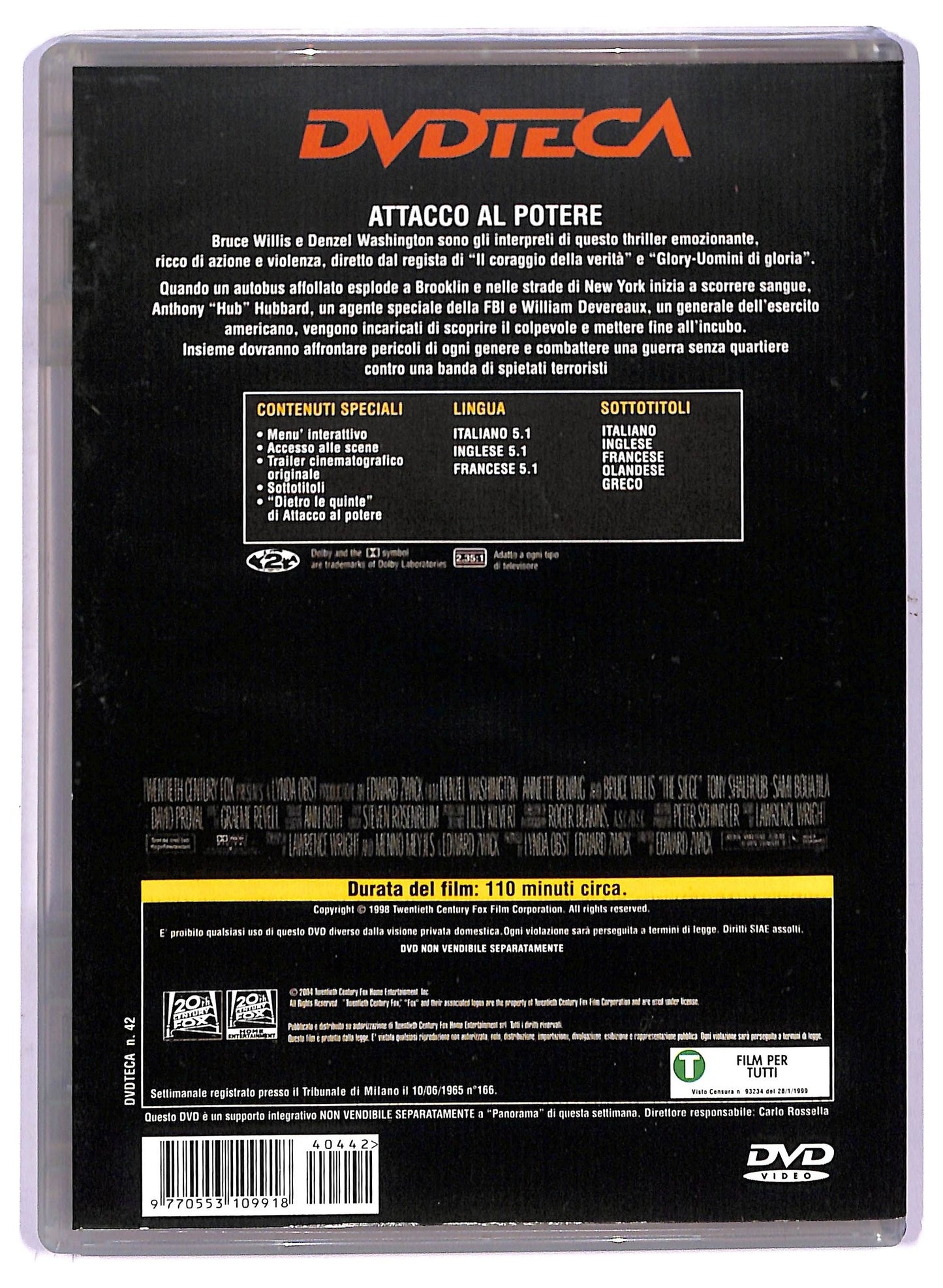 EBOND Attacco al potere EDITORIALE DVD D761432
