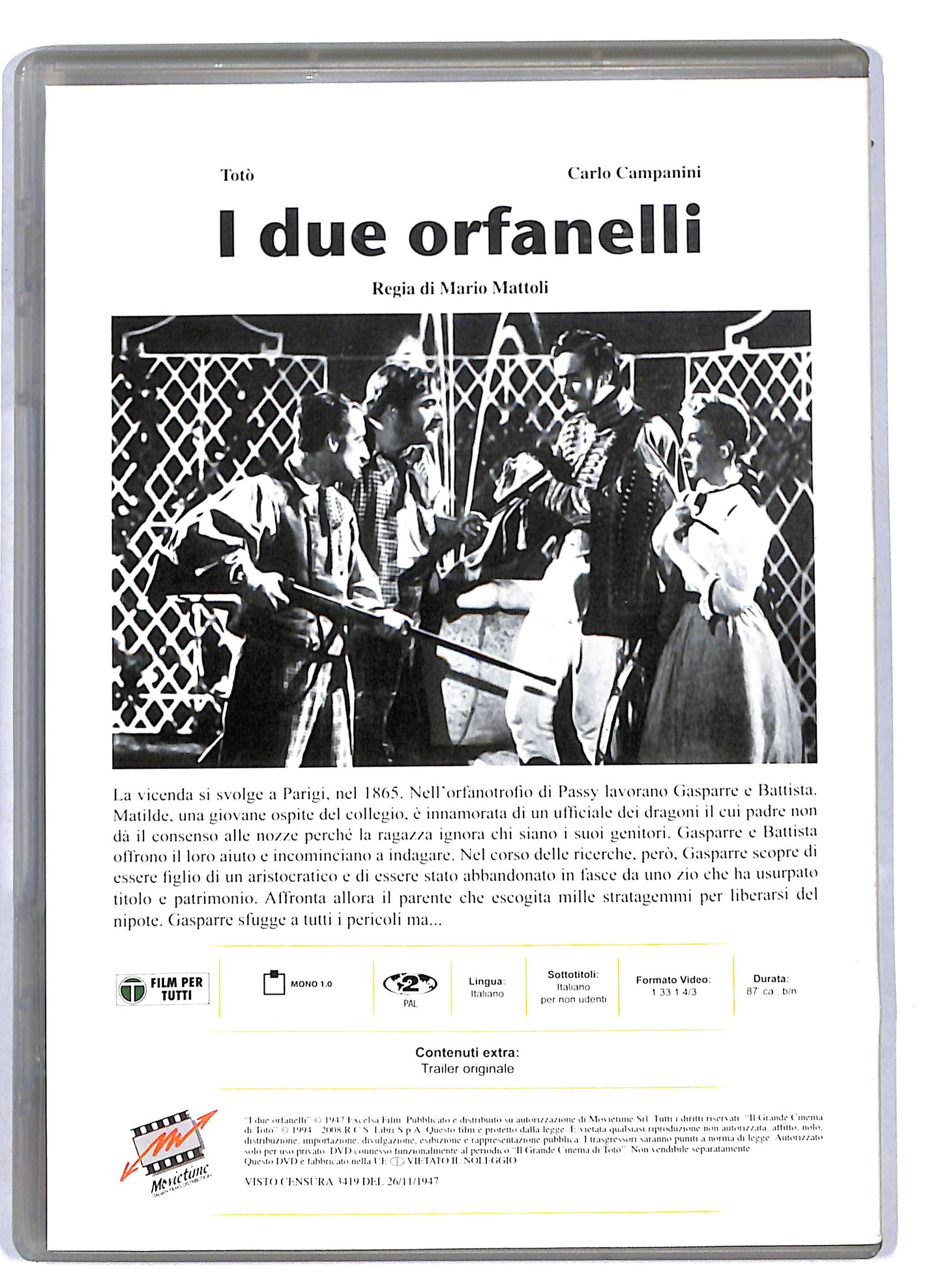 EBOND I due orfanelli EDITORIALE DVD D761645