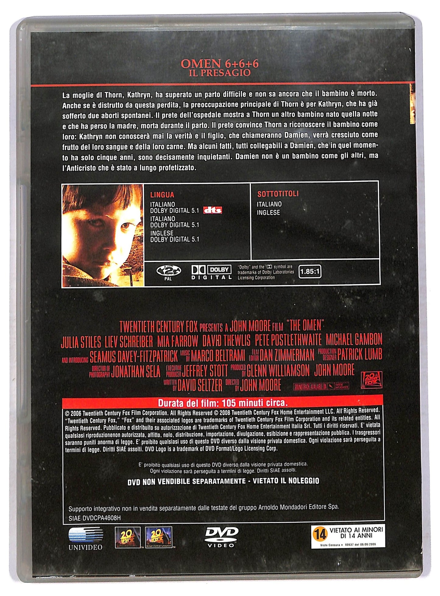 EBOND Omen il presagio EDITORIALE DVD D761813