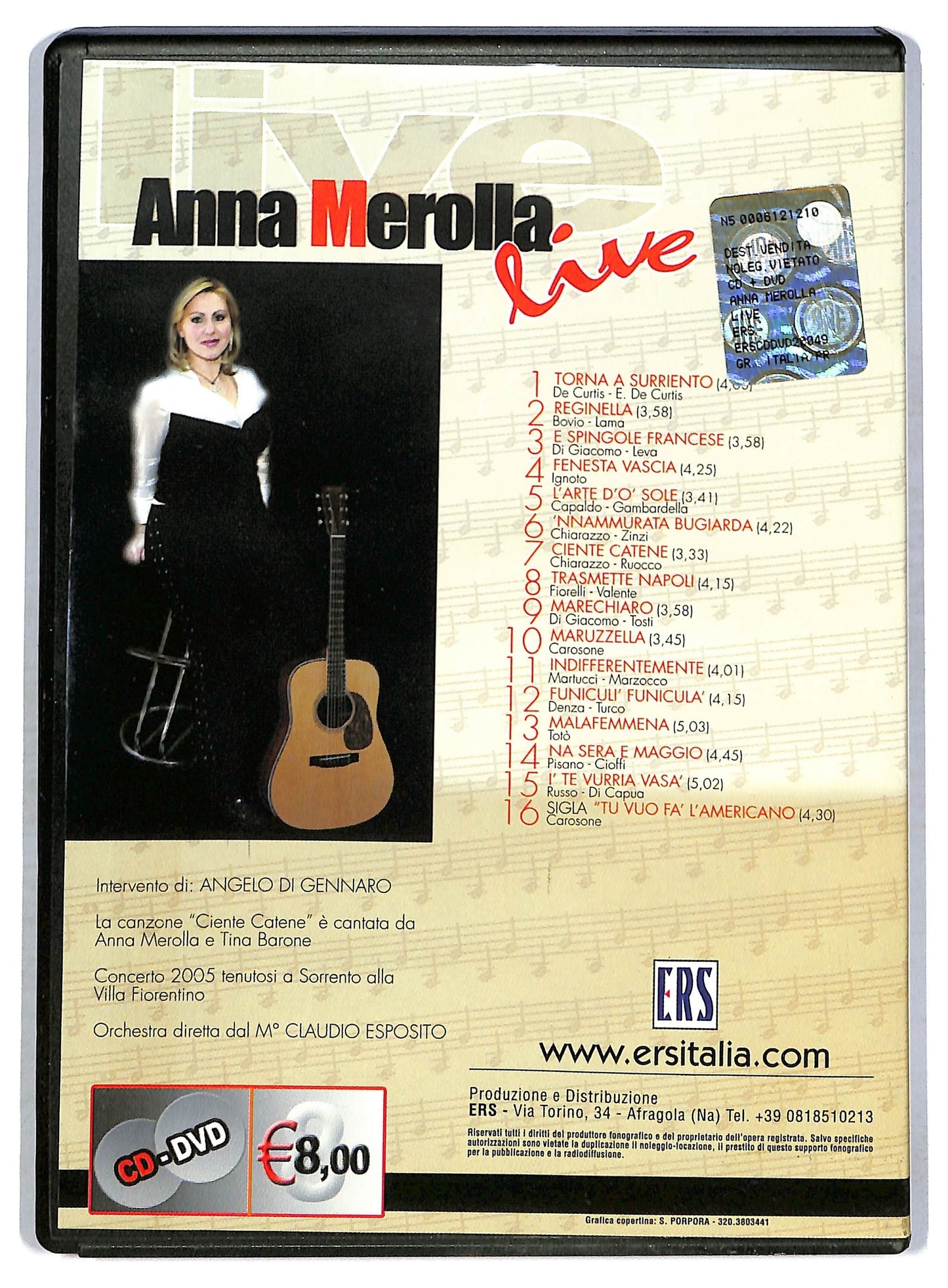 EBOND Anna Merolla Live EDITORIALE DVD + CD D762201