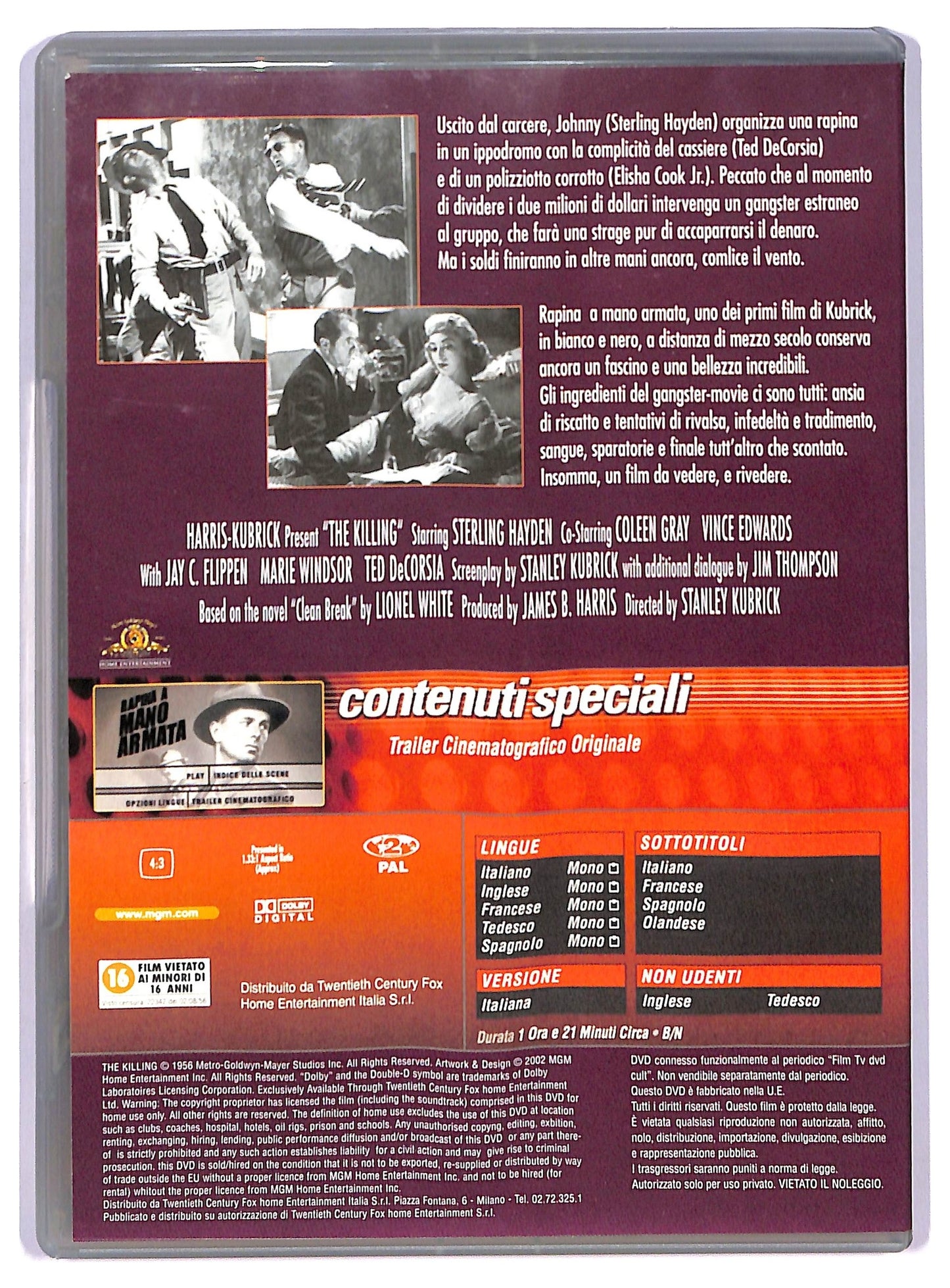 EBOND Rapina a mano armata EDITORIALE DVD D762506