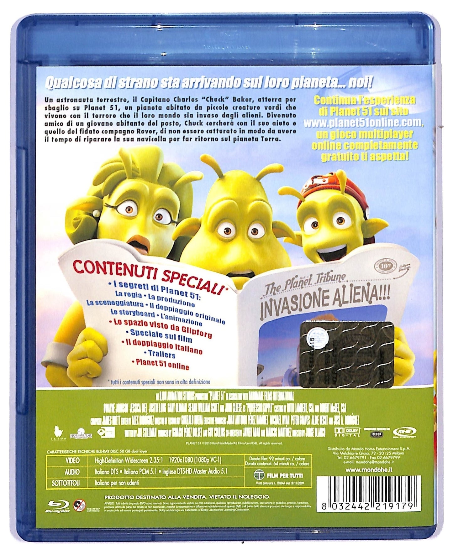 EBOND Planet 51 DVD + BLURAY D762543