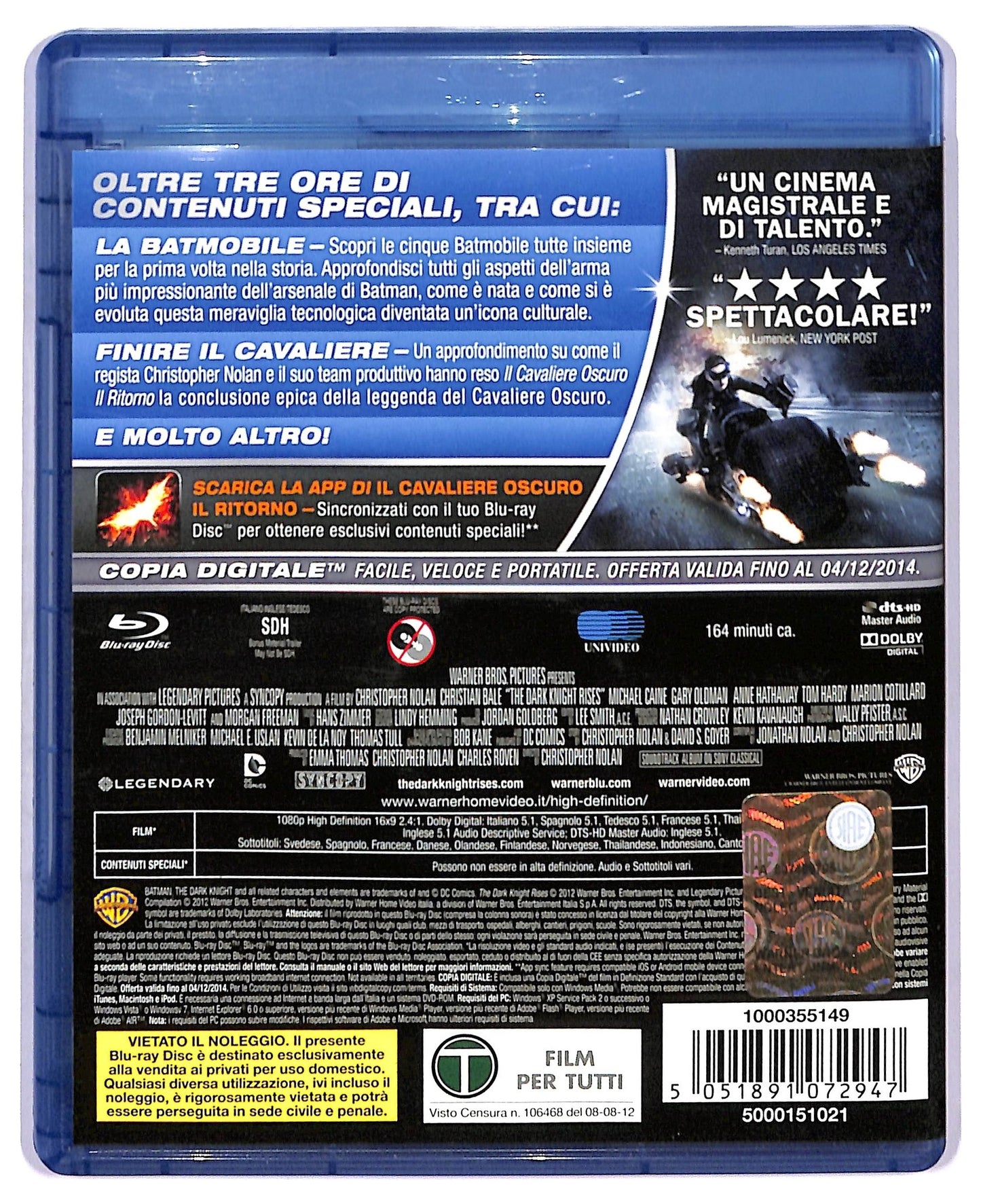 EBOND Il Cavaliere Oscuro - Il Ritorno 2 BLURAY D762556