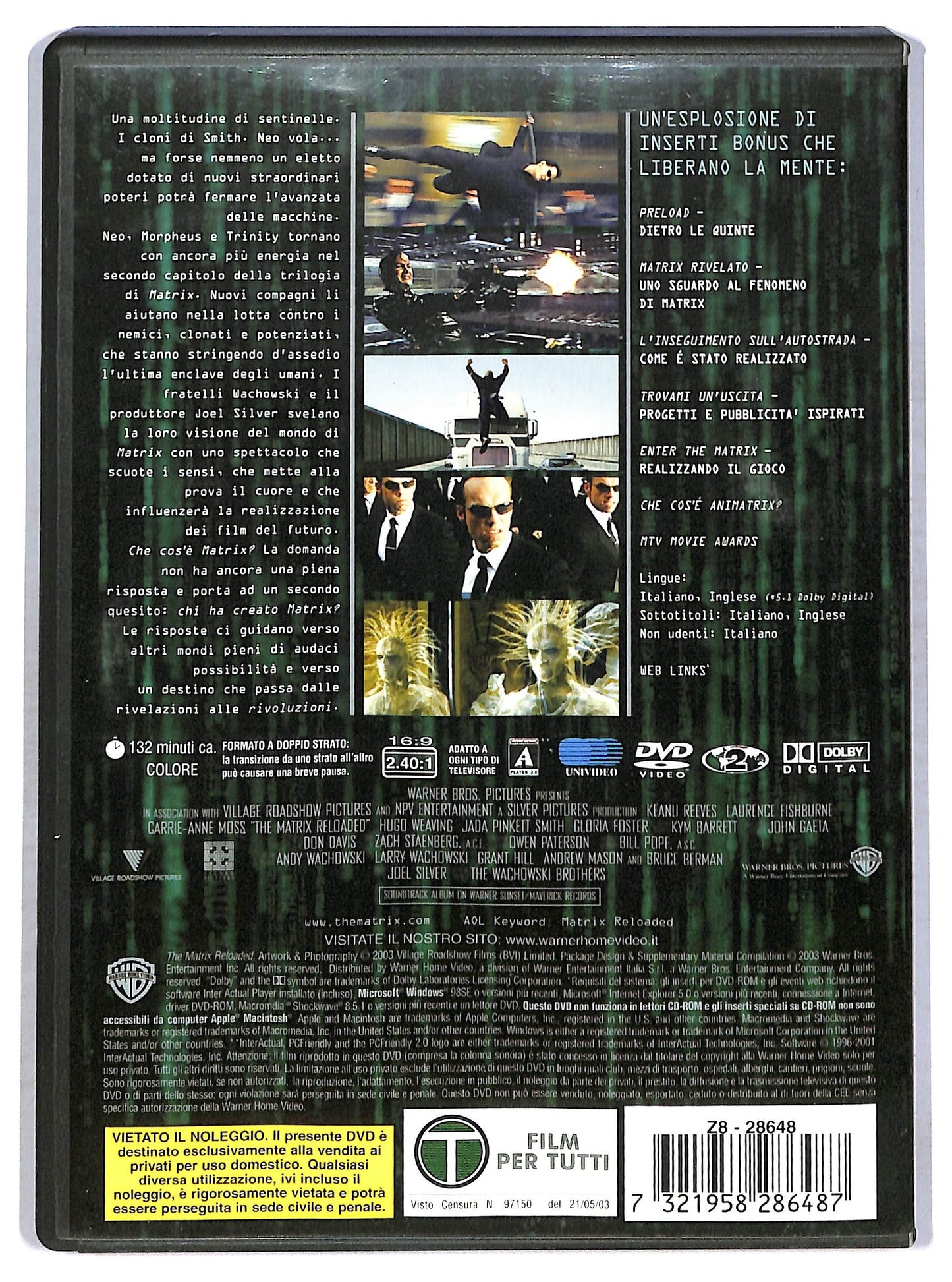 EBOND Matrix Reloaded DVD D762824