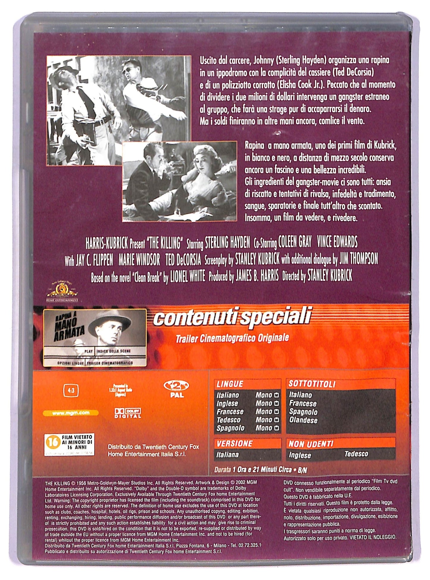 EBOND Rapina a mano armata EDITORIALE DVD D763002