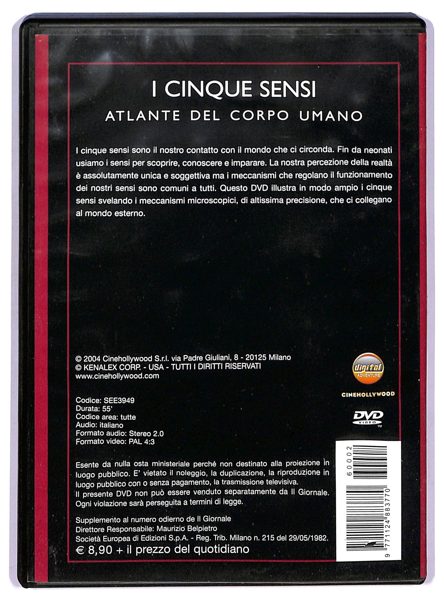 EBOND i 5 Sensi - Atlante Del Corpo Umano DVD Editoriale D763052