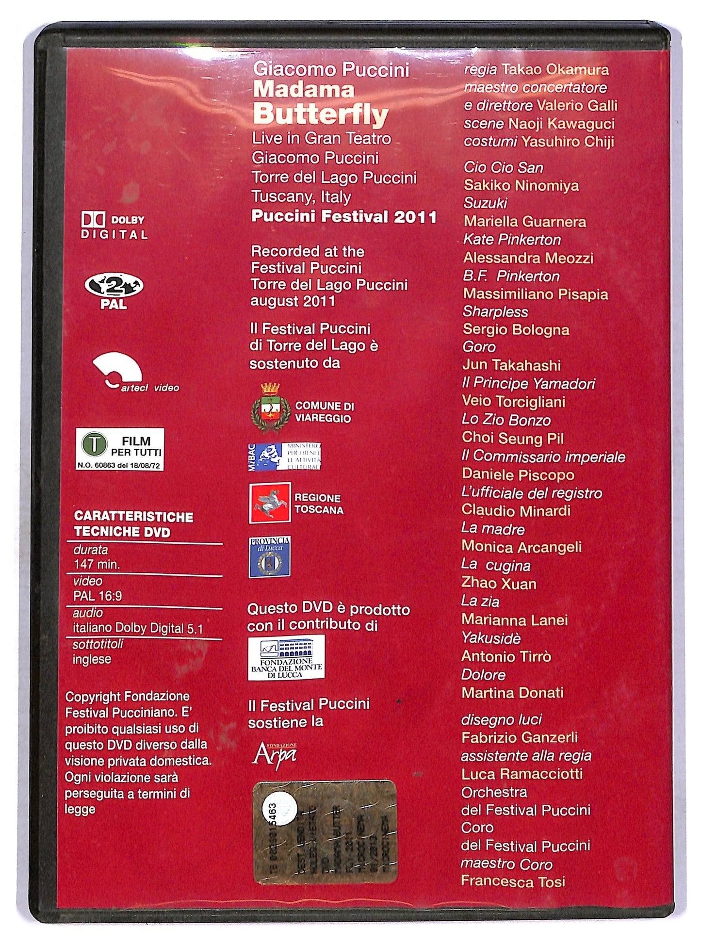 EBOND Madama butterfly giacomo puccini EDITORIALE DVD D763251