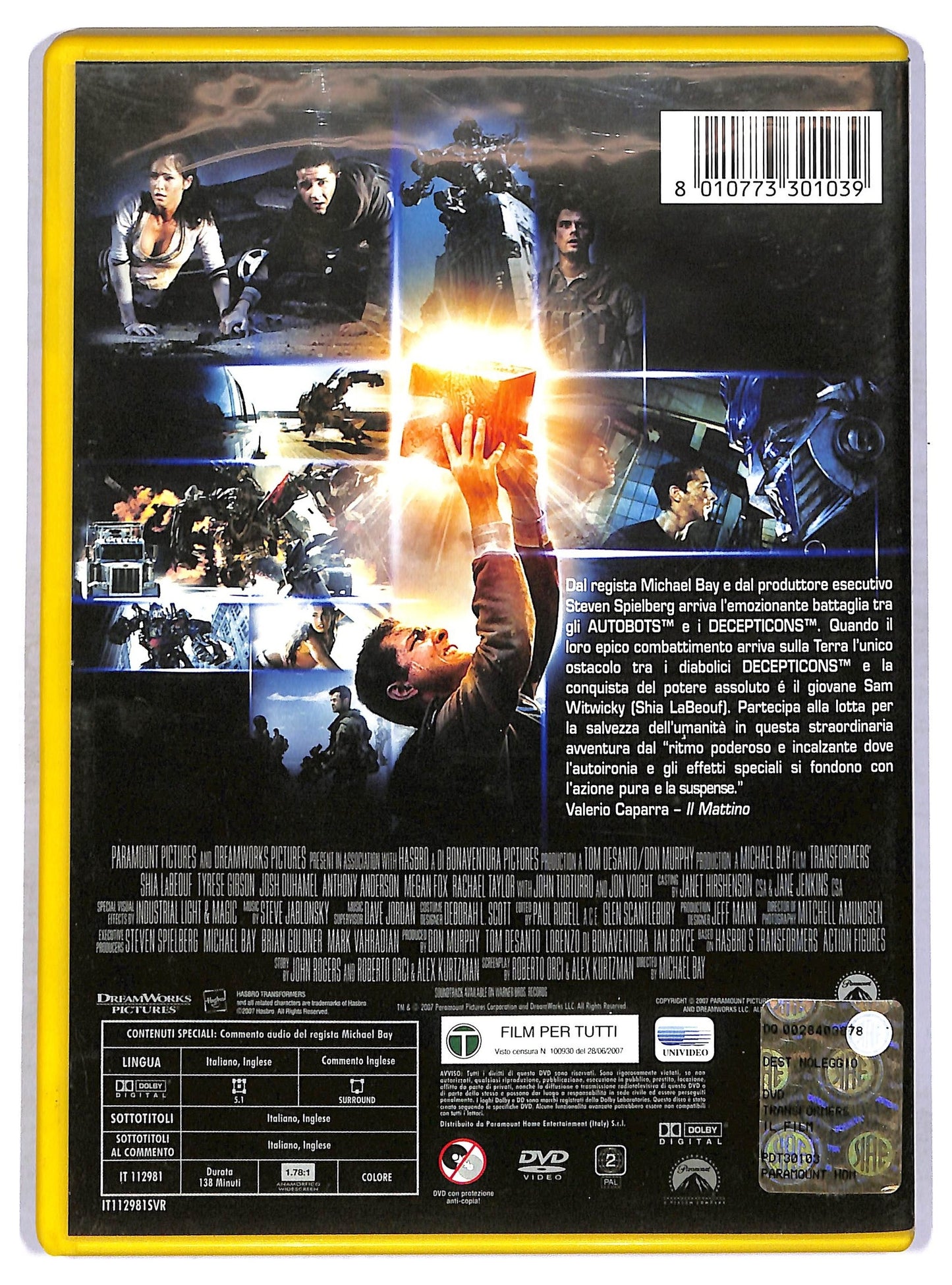 EBOND Transformers DVD Ex Noleggio D763262