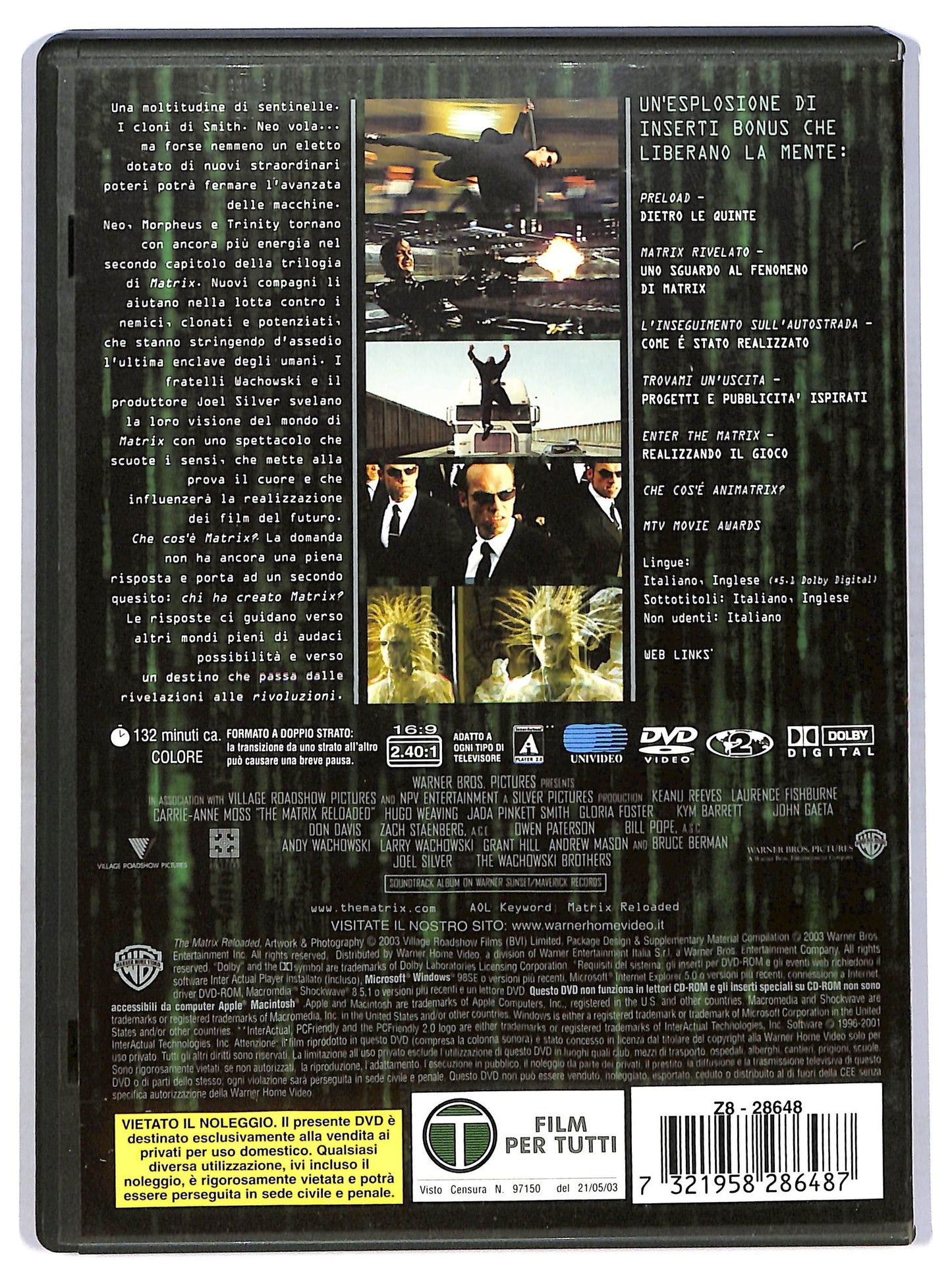EBOND Matrix Reloaded DVD D763461