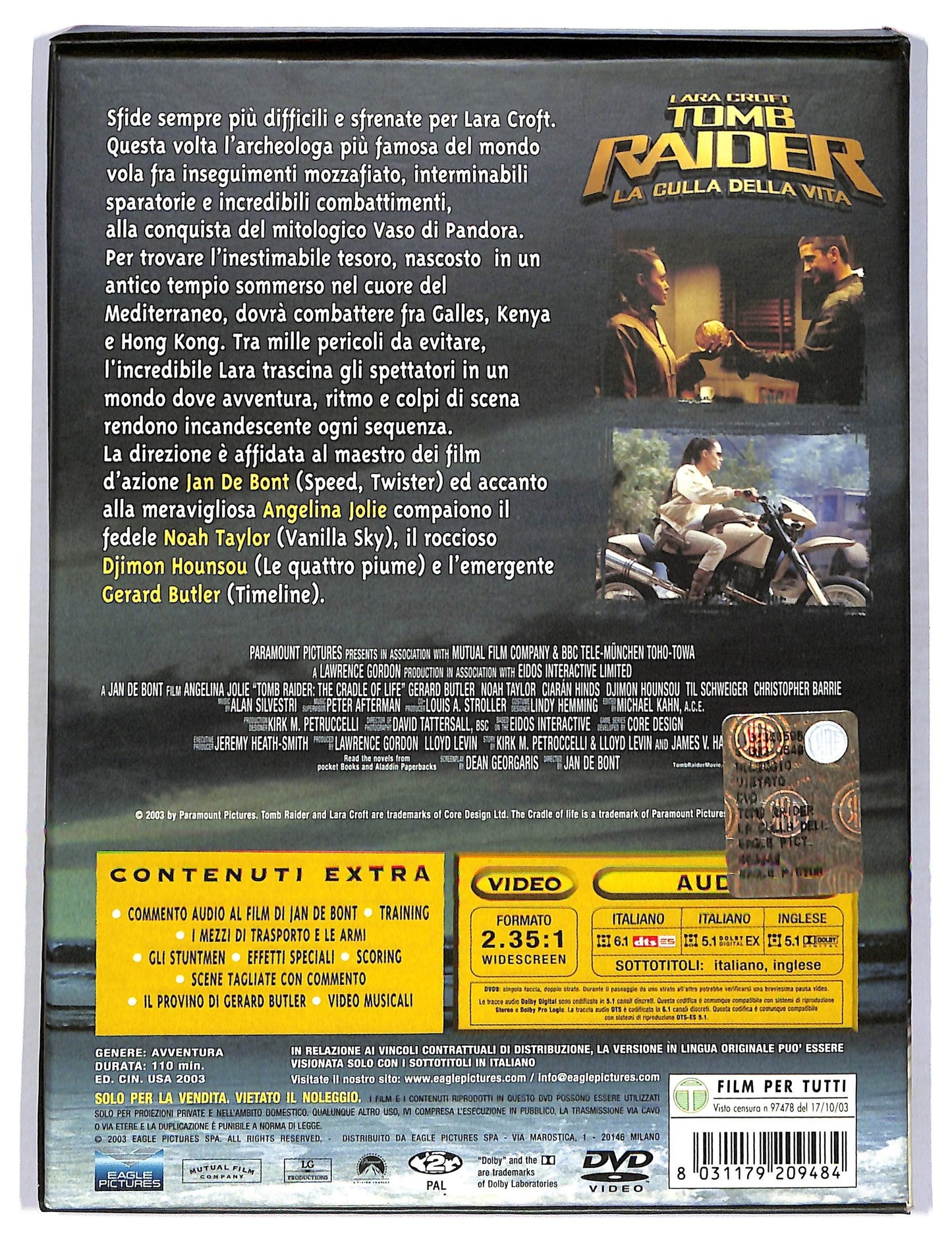 EBOND Tomb Raider: la culla della vita (2 Dvd) Digipack DVD D763507