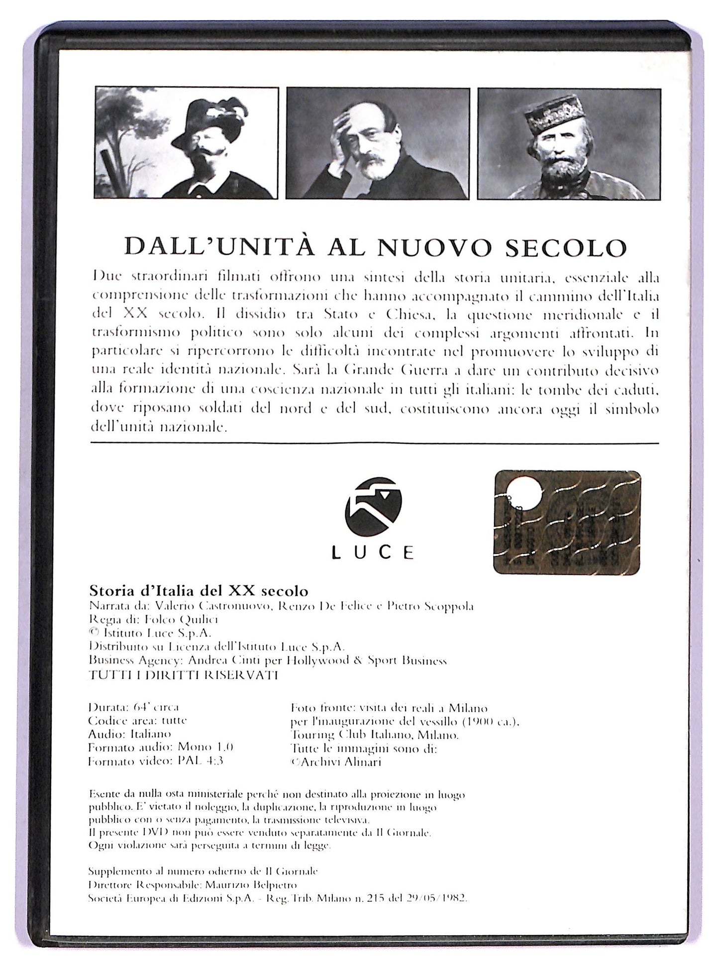 EBOND Dall'unita Al Nuovo Secolo DVD Editoriale D763714