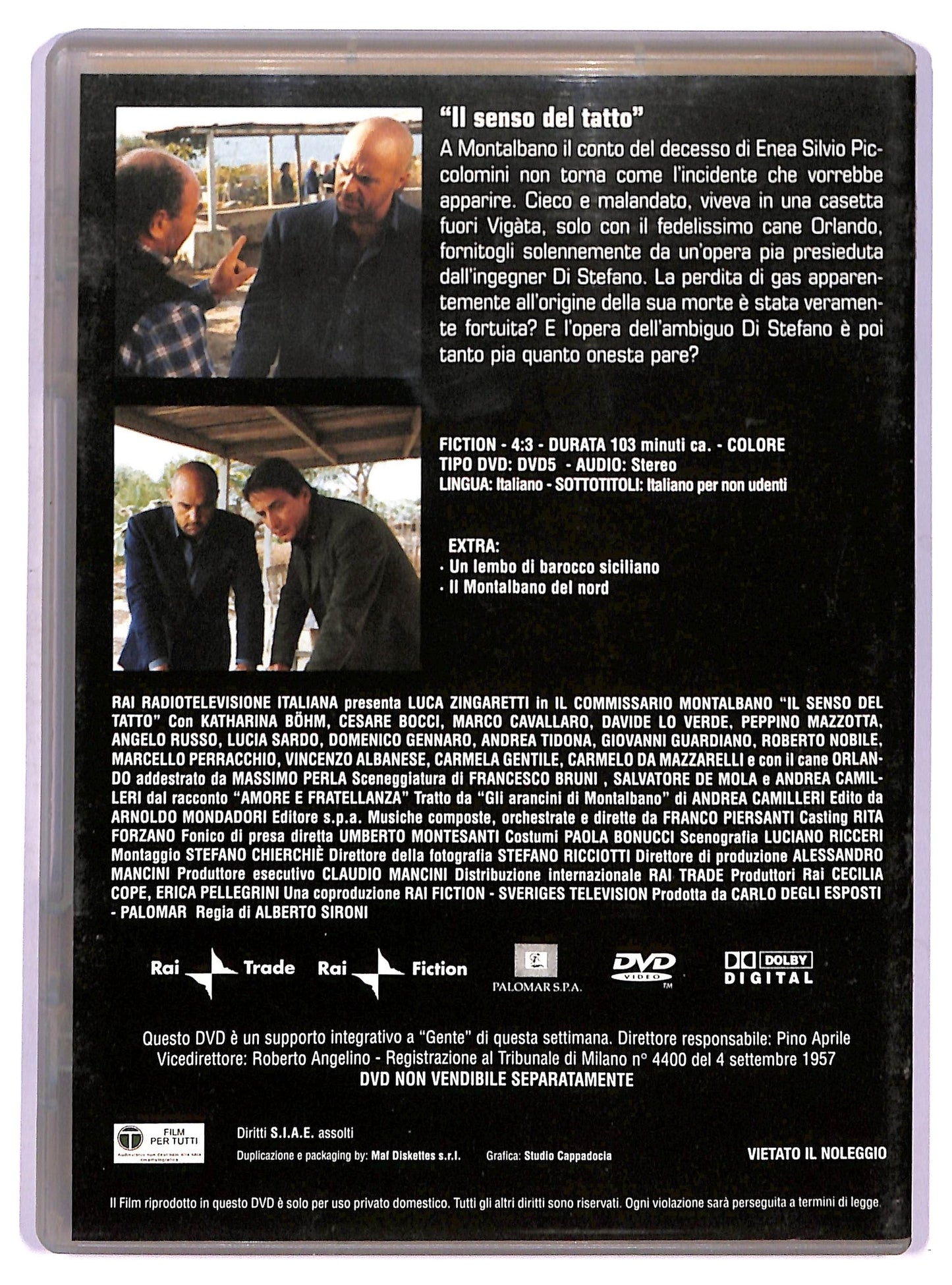 EBOND Il commissario Montalbano Vol.11 - Il senso del tatto EDITORIALE DVD D763719