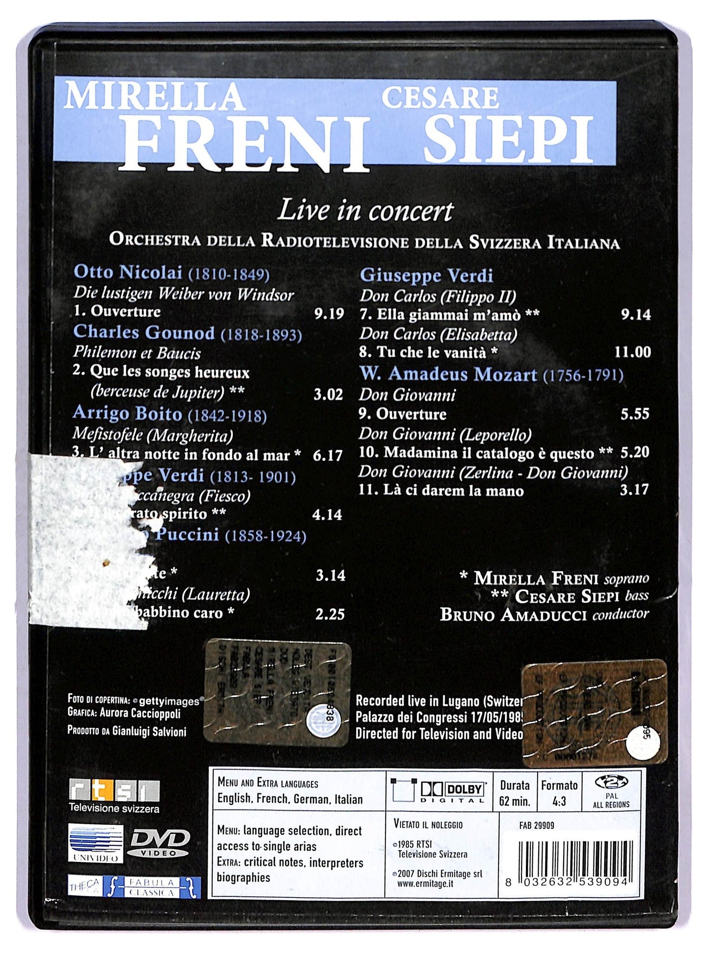 EBOND Mirella Freni e Cesare Siepi Live in Concert DVD D763762