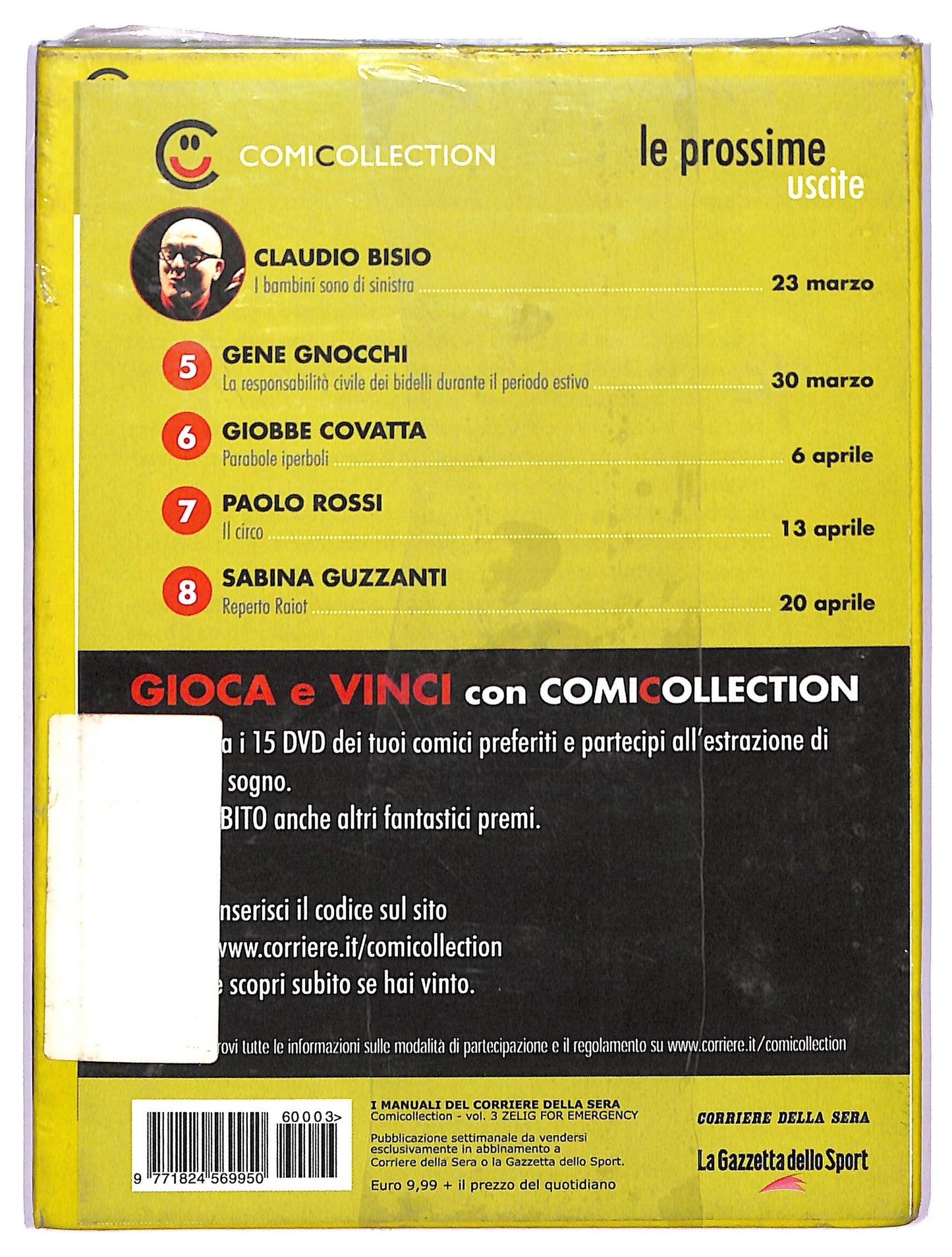 EBOND ComiCollection Vol 3 - Zelig for Emergency EDITORIALE DVD D763805