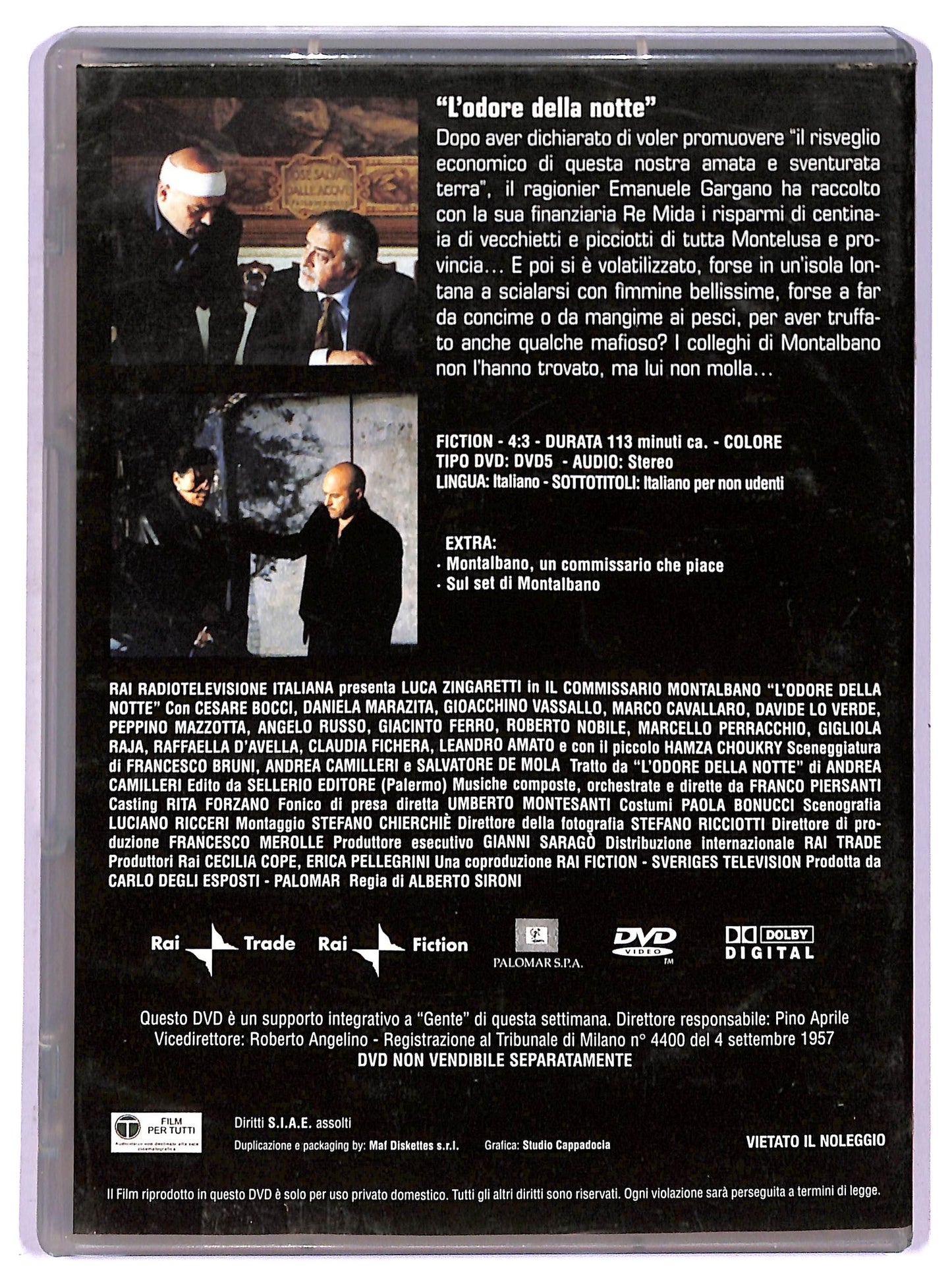 EBOND Il commissario Montalbano, L'odore della notte EDITORIALE DVD D763825
