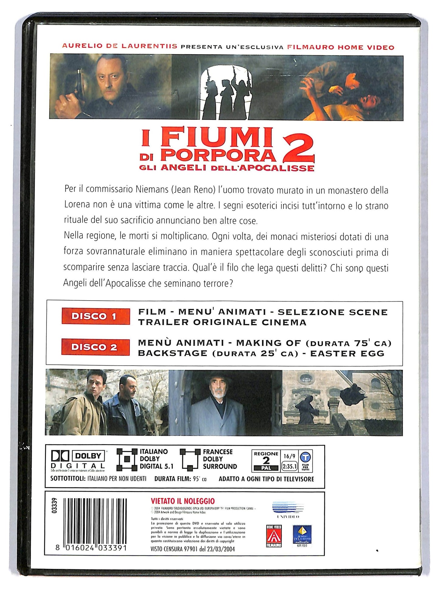 EBOND I fiumi di porpora 2 - Gli angeli dell'Apocalisse DVD SPECIAL EDITION D764039