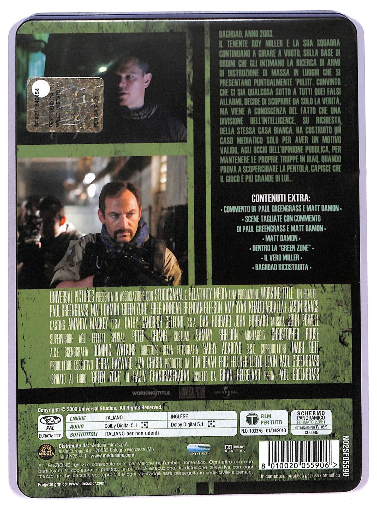EBOND green zone STEELBOOK DVD D764257