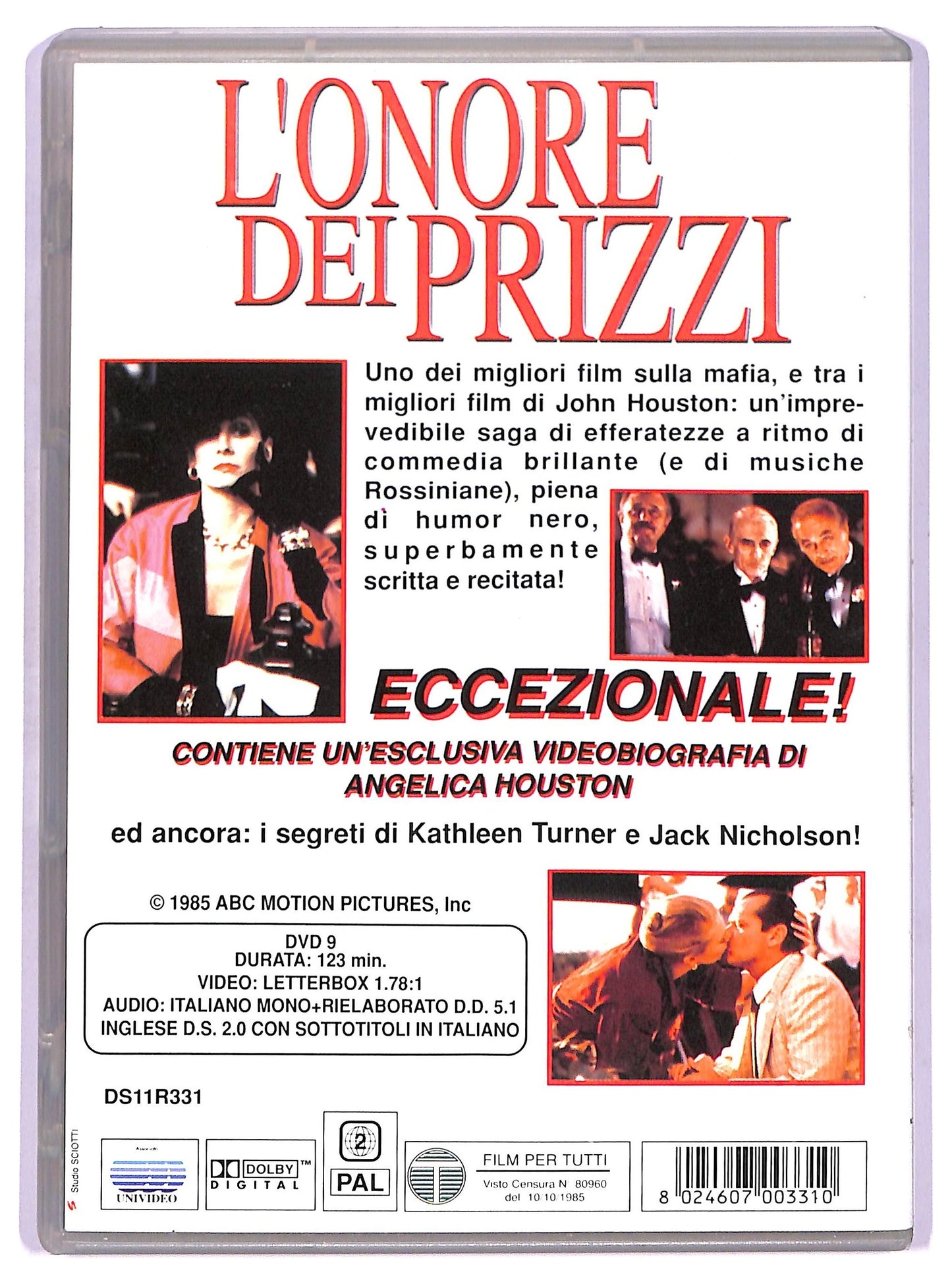 EBOND L'onore Dei Prizzi DVD D764430